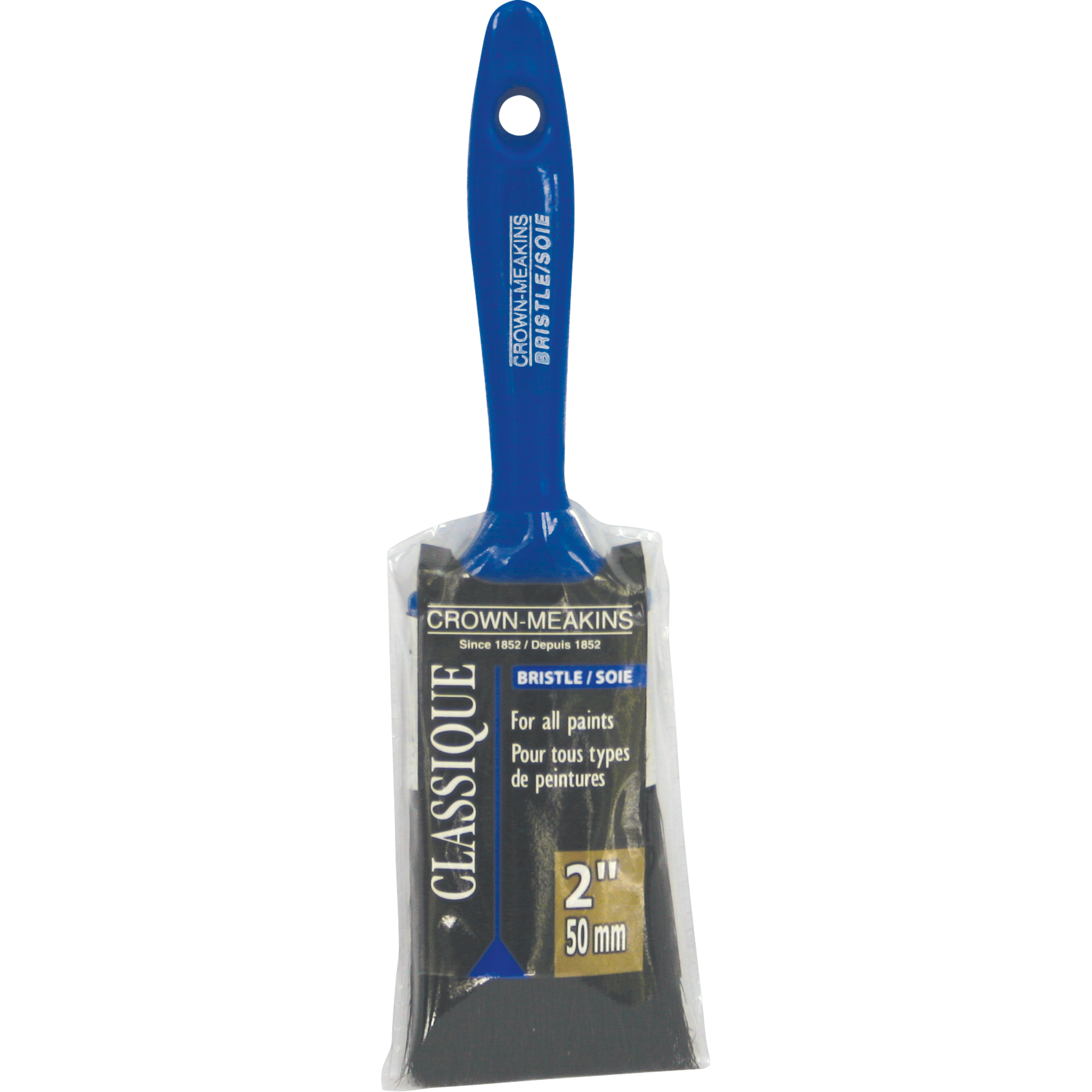 Pinceau classique, Soies, Manche Plastique, Largeur de 2"