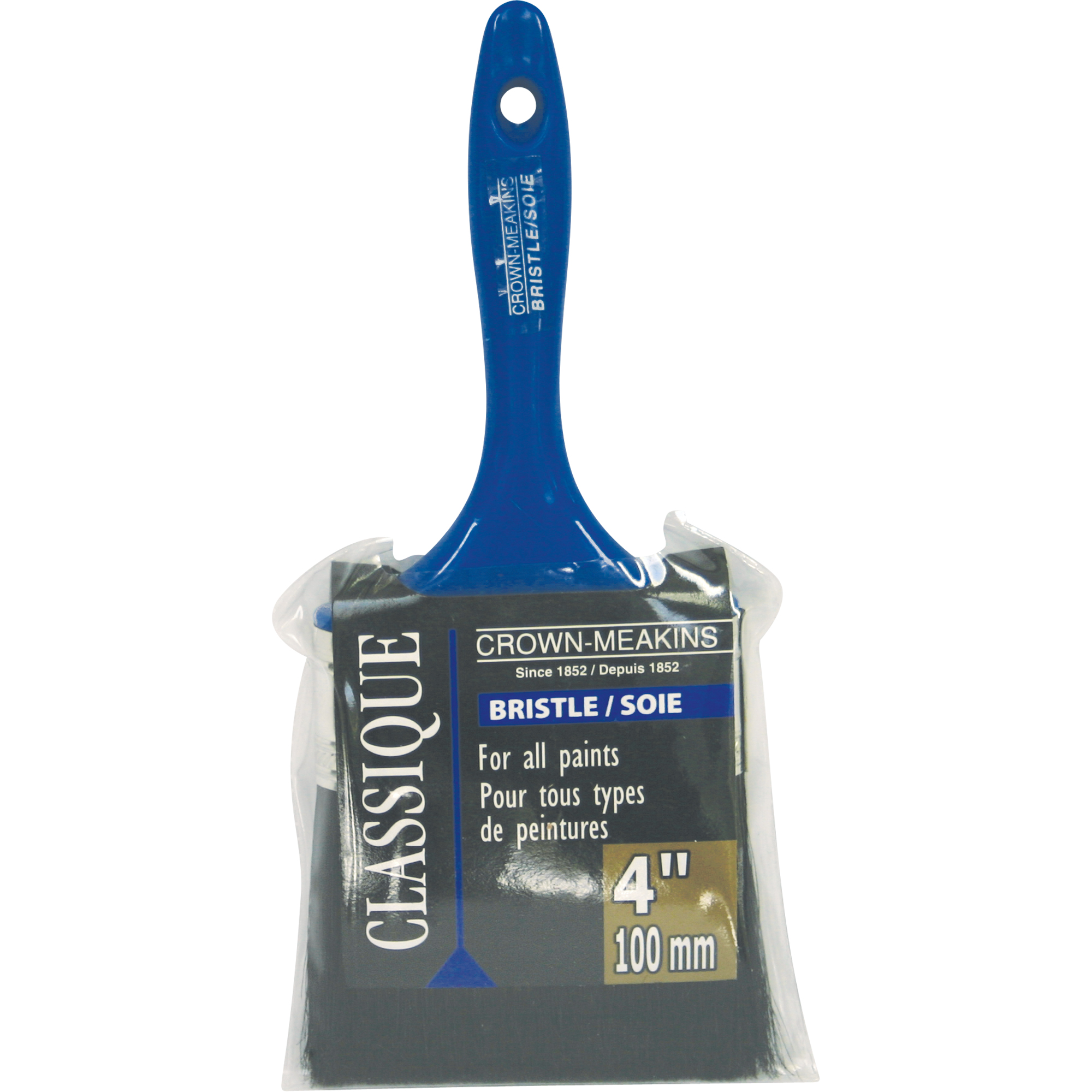 Pinceau classique, Soies, Manche Plastique, Largeur de 4"