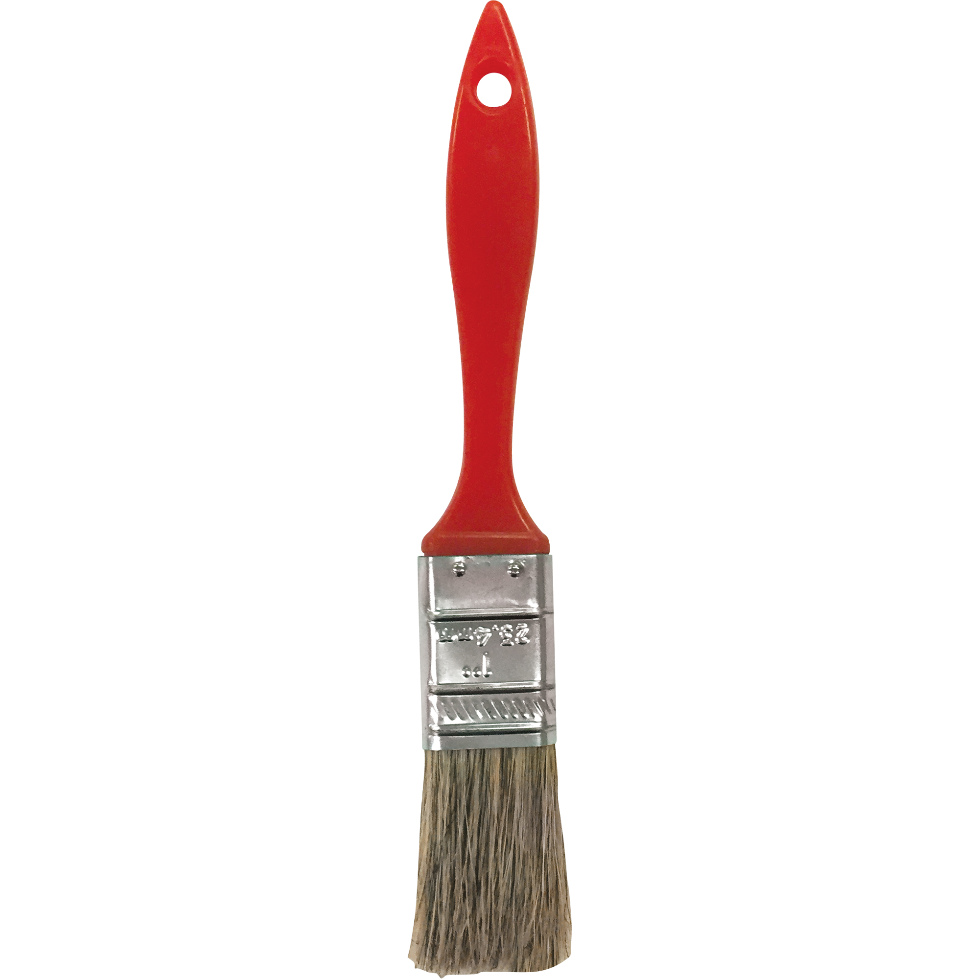 Pinceau en soies grises industriel, Soies, Manche Plastique, Largeur de 1"
