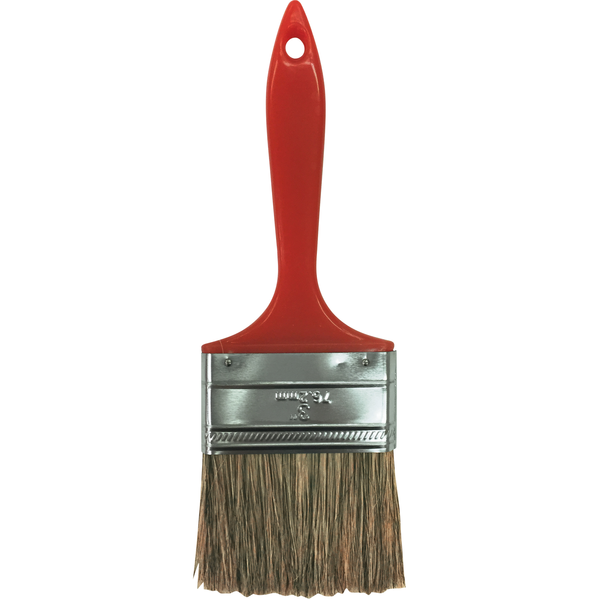 Pinceau en soies grises industriel, Soies, Manche Plastique, Largeur de 3"