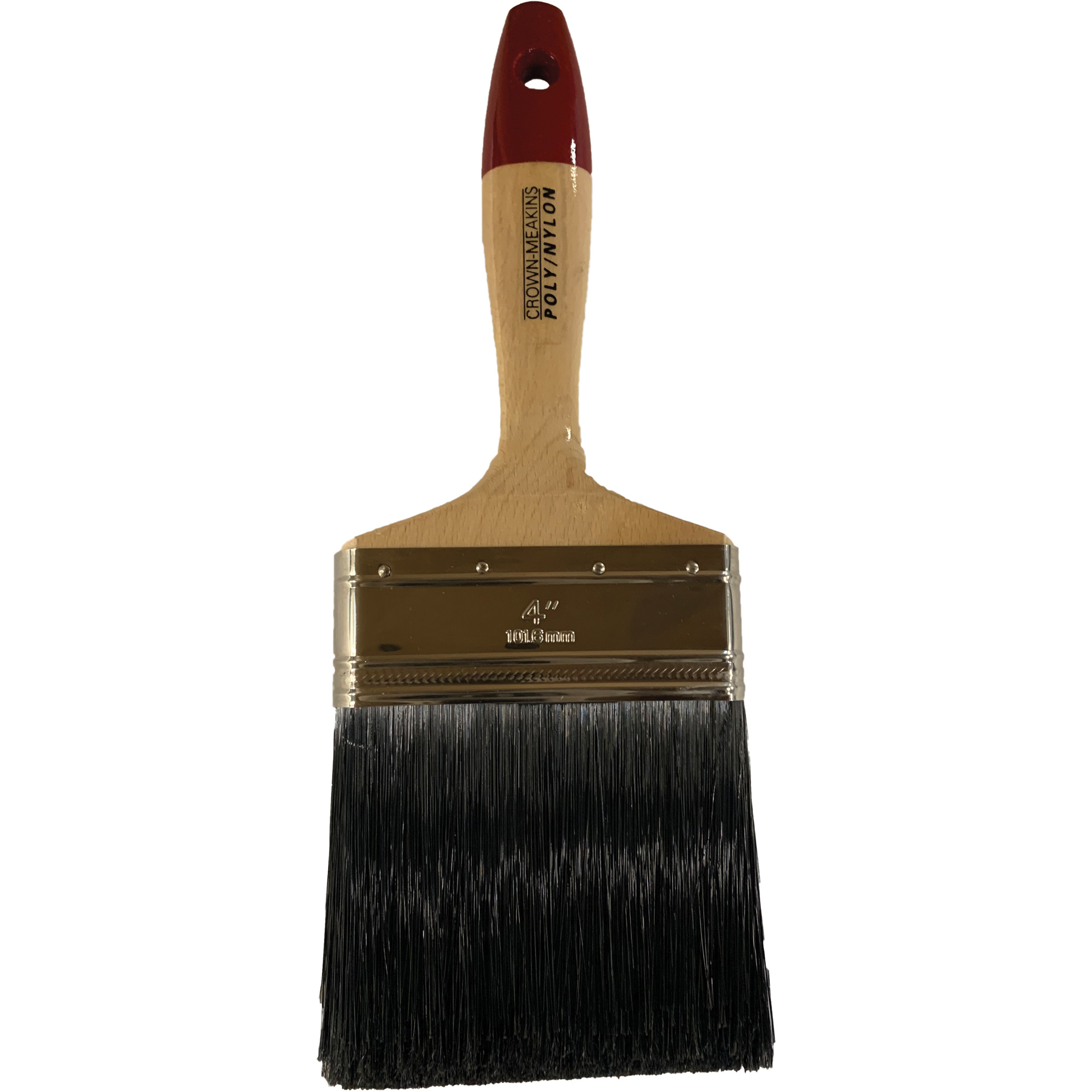 Pinceau, Poly/nylon, Manche Bois, Largeur de 4"