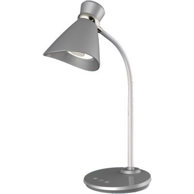 Lampe de bureau, 6 W, DEL, Col 16", Argent
