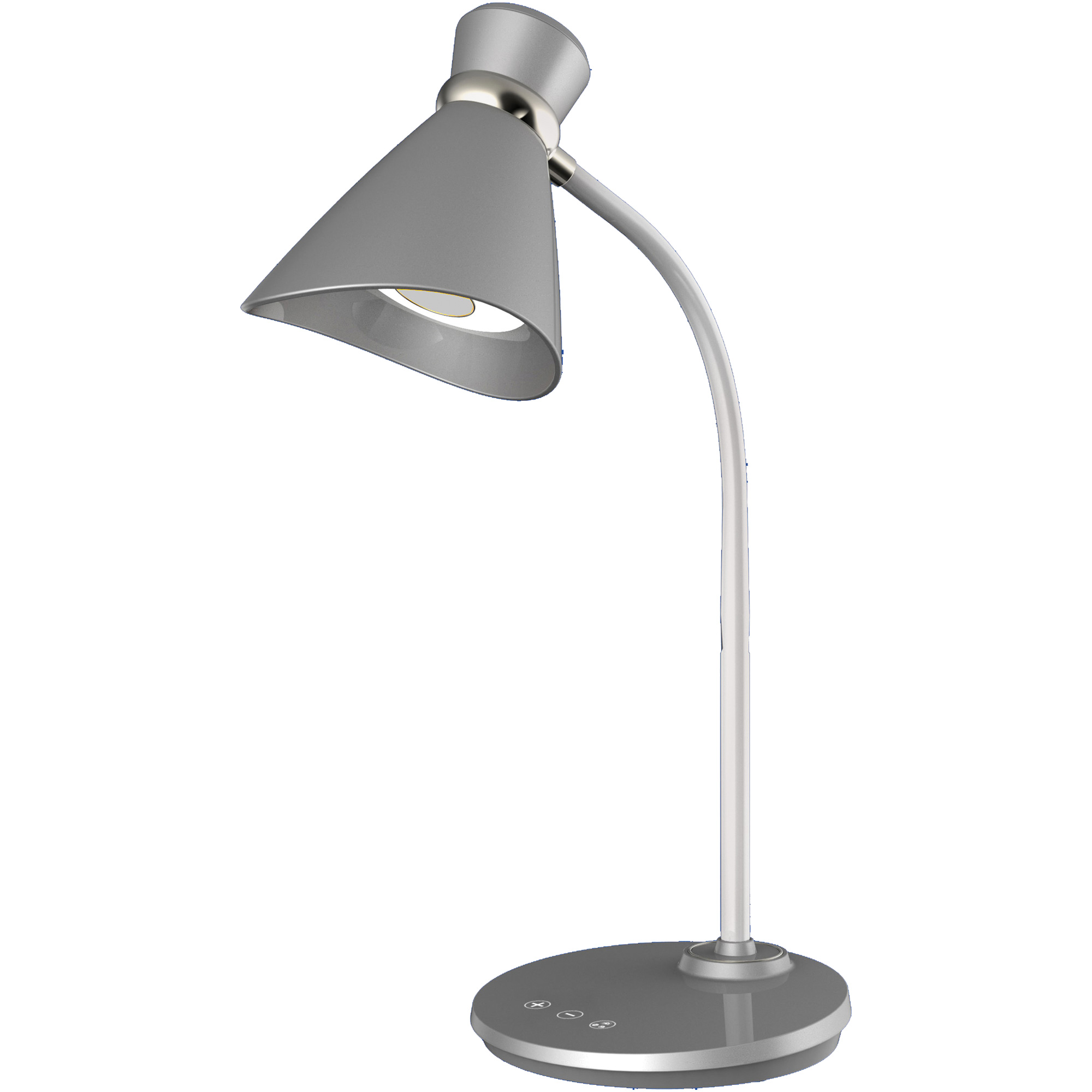 Lampe de bureau, 6 W, DEL, Col 16", Argent