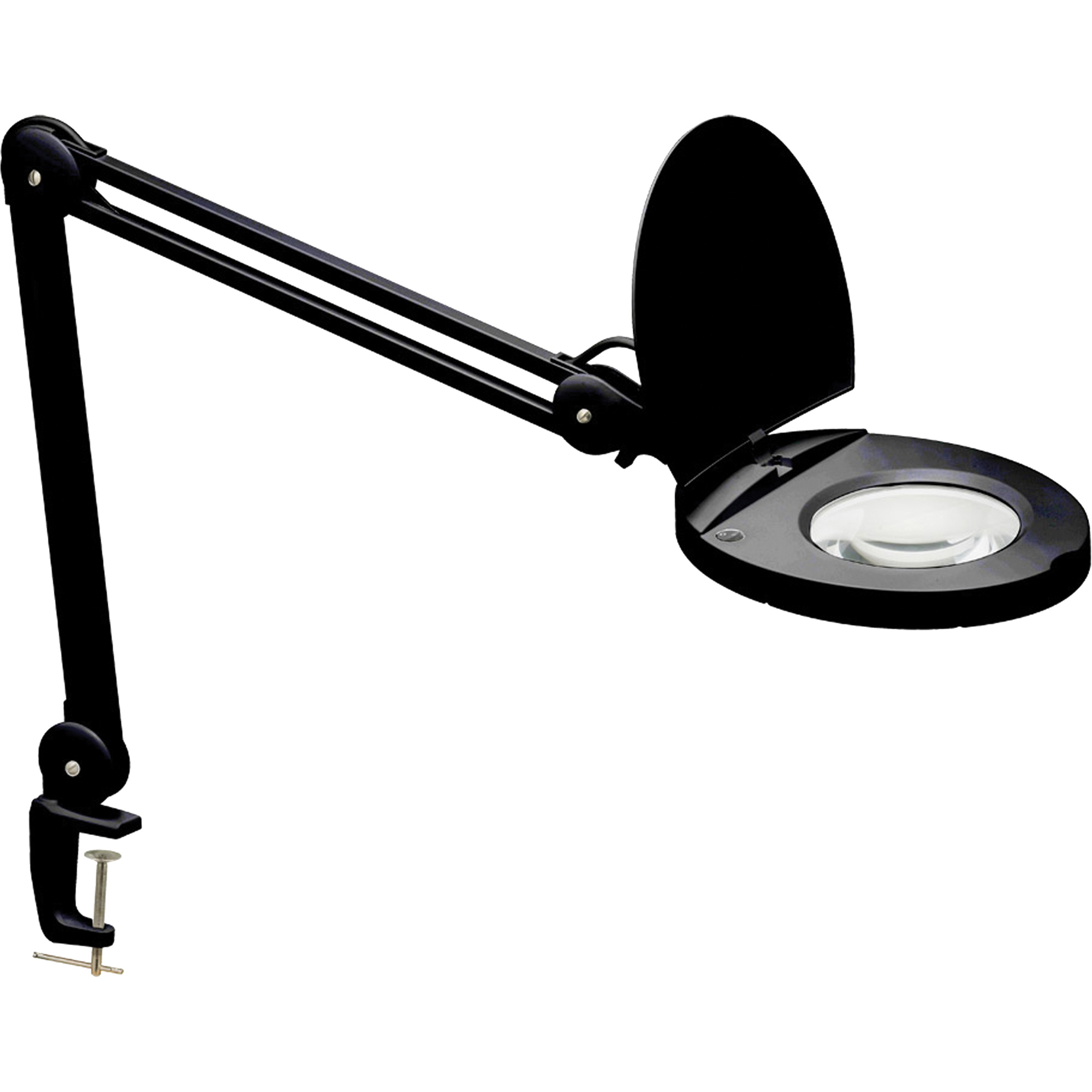 Lampe loupe ajustable, Dioptrie 3, Ampoule DEL, Bras de 47", Pinces serre-joints, Noir