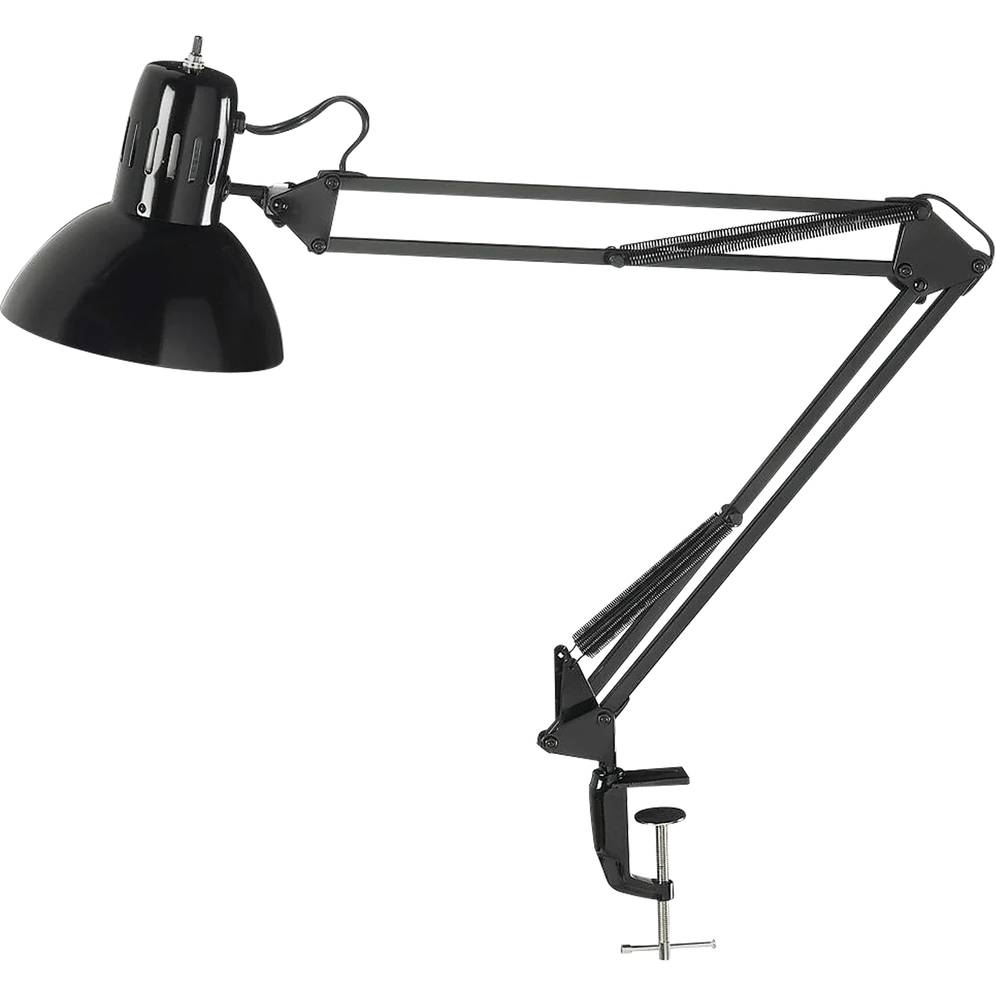 Lampes de bureau à pince - Bras flexible, 100 W, Incandescente, Pinces serre-joints, Noir