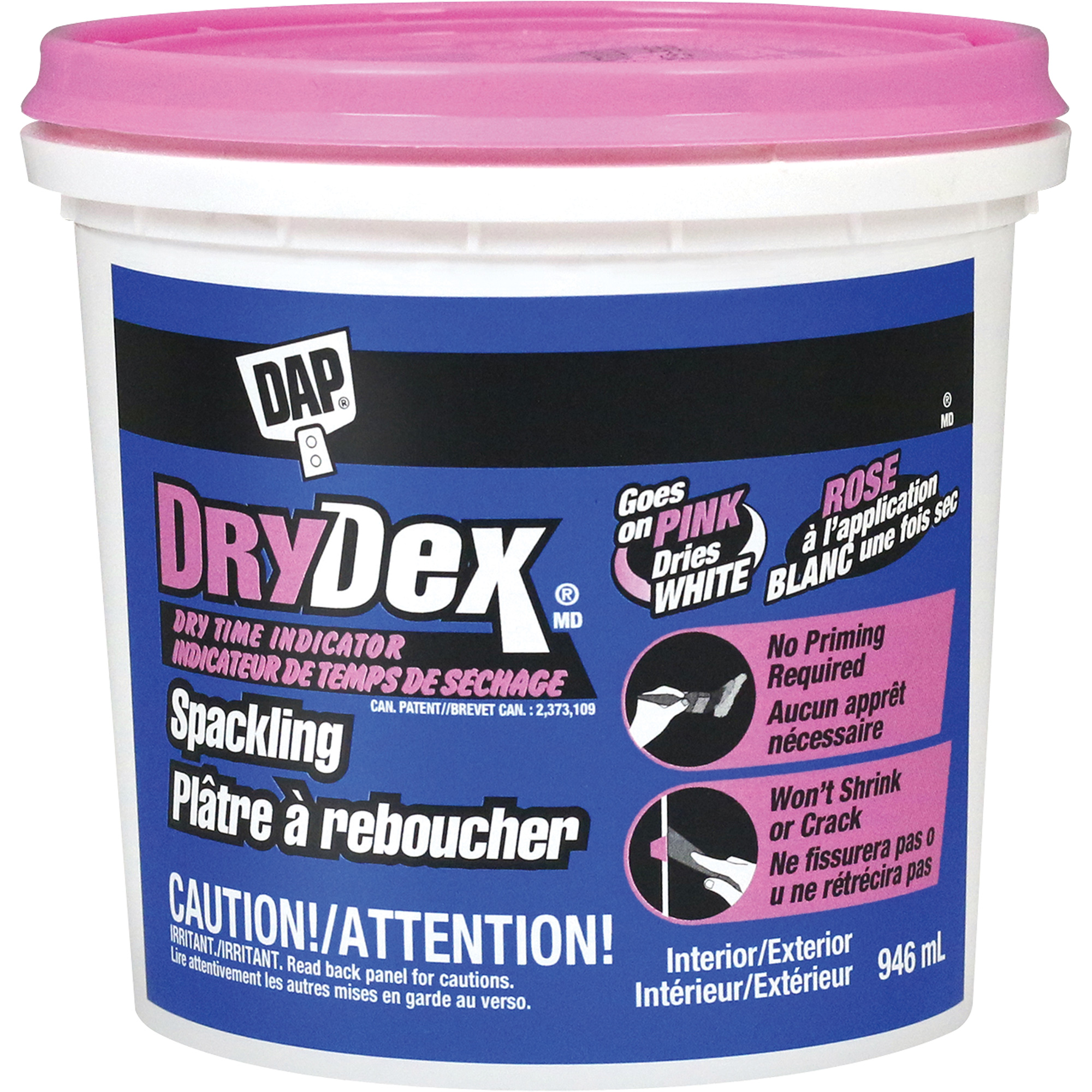 Plâtre à reboucher DryDexMD, 946 ml, Contenant en plastique