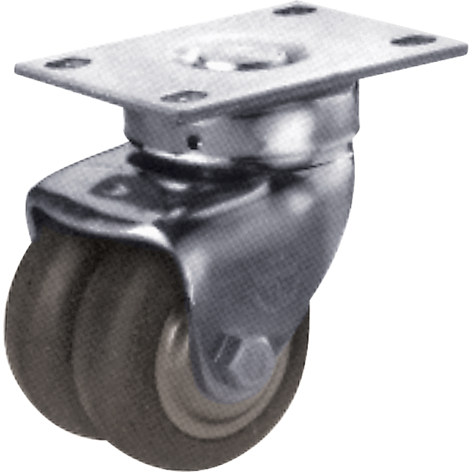 Roulette à usage général, Pivotant, 2-1/2" (63,5 mm), Néoprène, 300 lb (136 kg)
