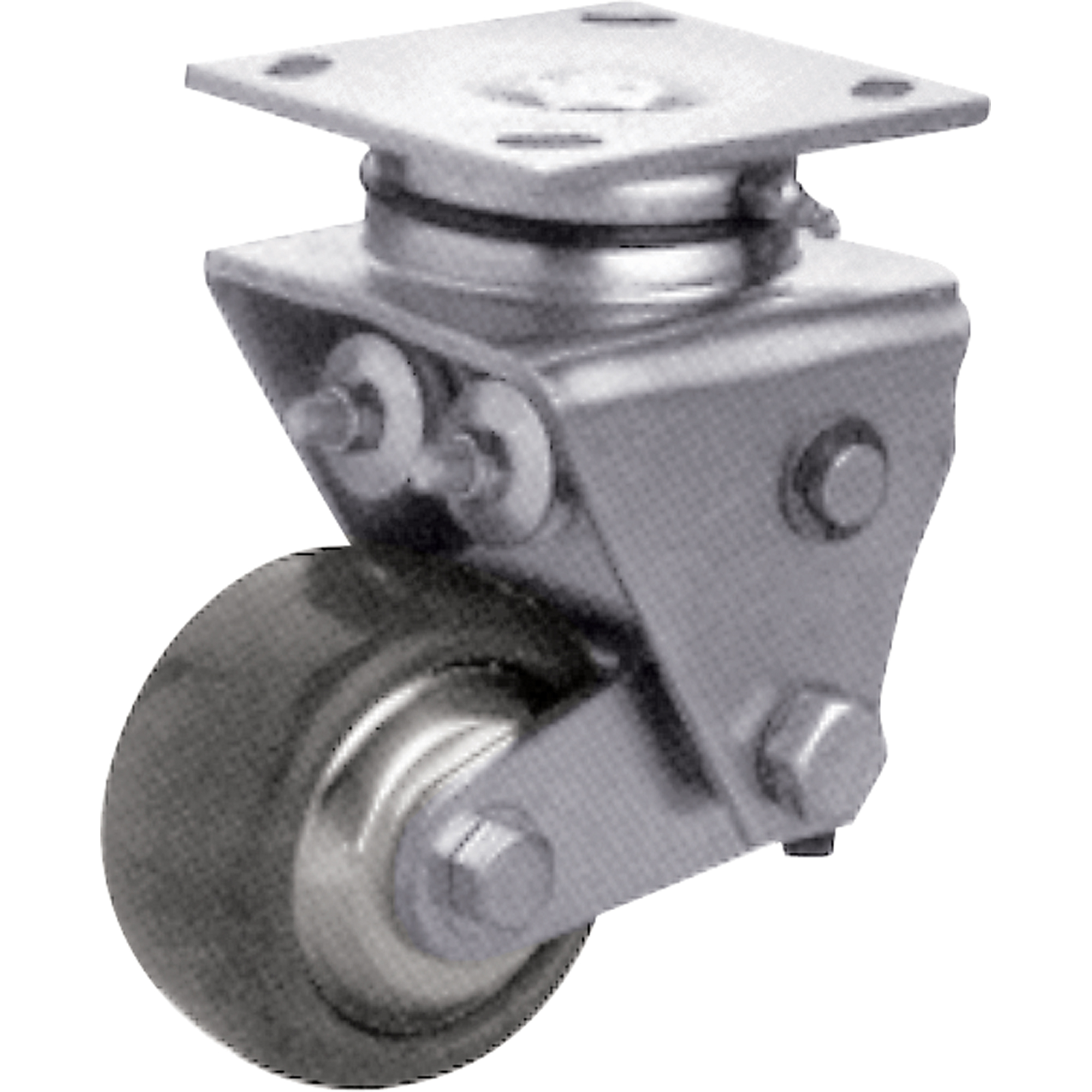 Roulette robuste, Pivotant, 4" (101,6 mm), Elastomère dur, 900 lb (408 kg)