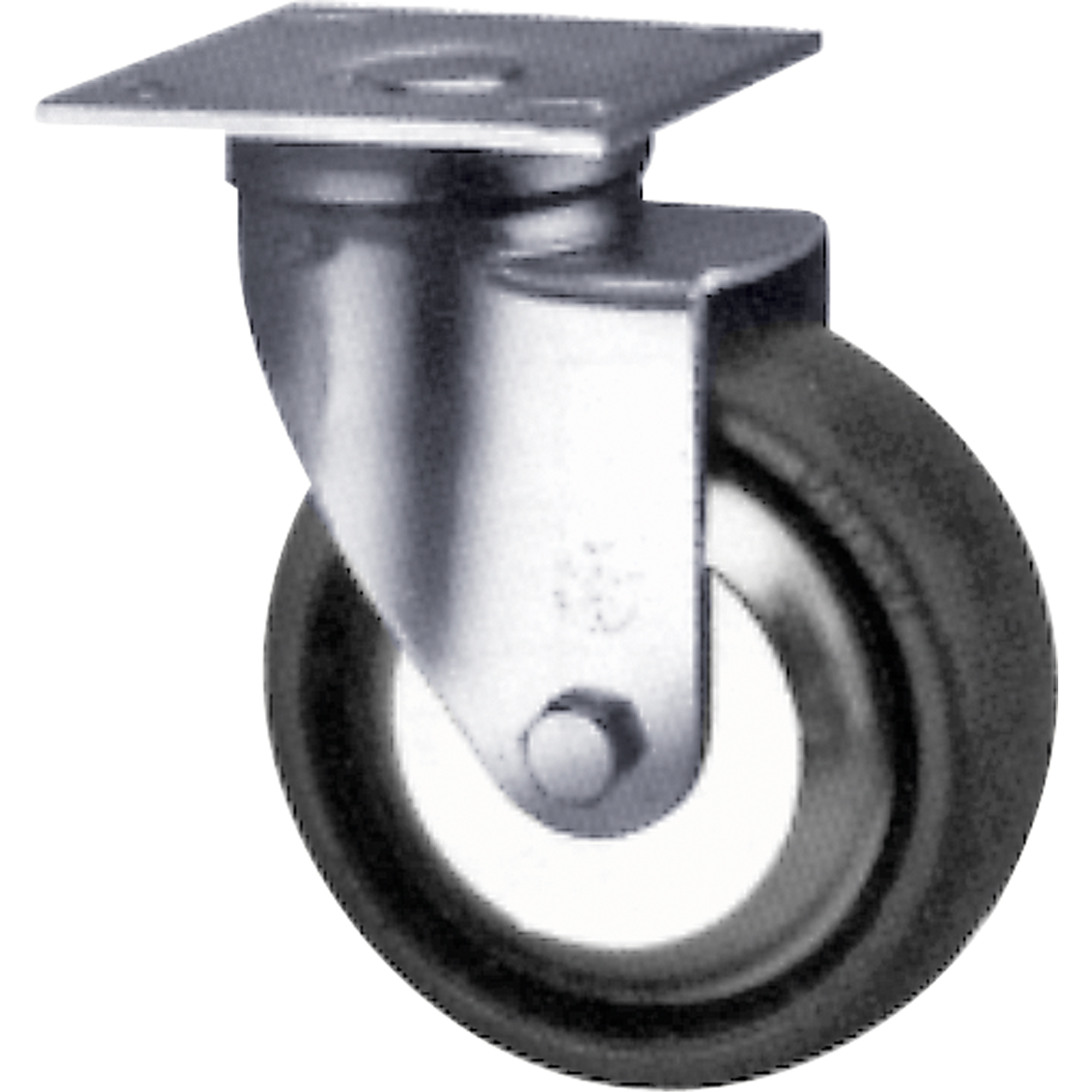 Roulette robuste, Pivotant, 6" (152,4 mm), Elastomère dur, 1000 lb (453,6 kg)