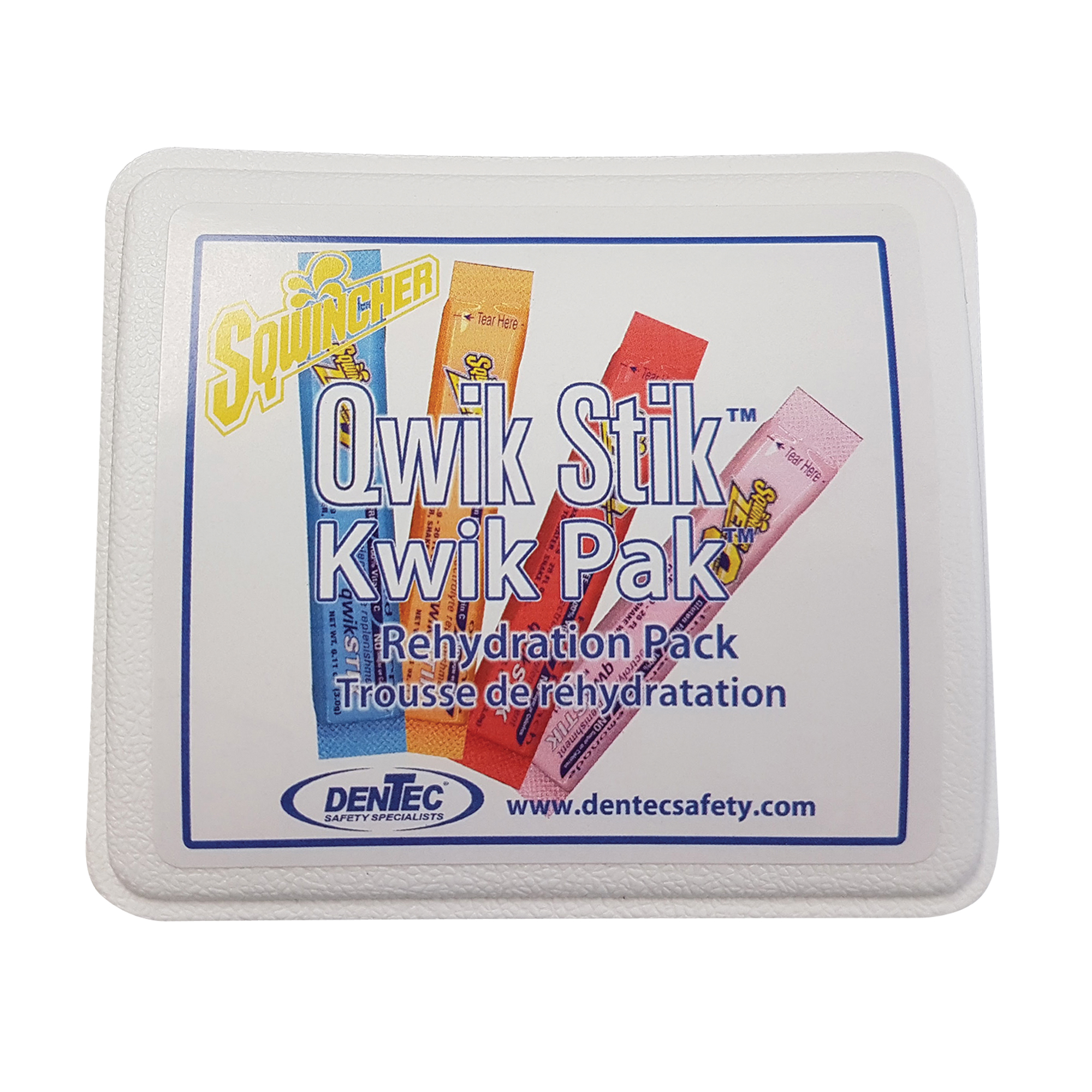 Boisson de réhydratation SqwincherMD Qwik StikMC Kwik PakMC Lite, Emballage-portion