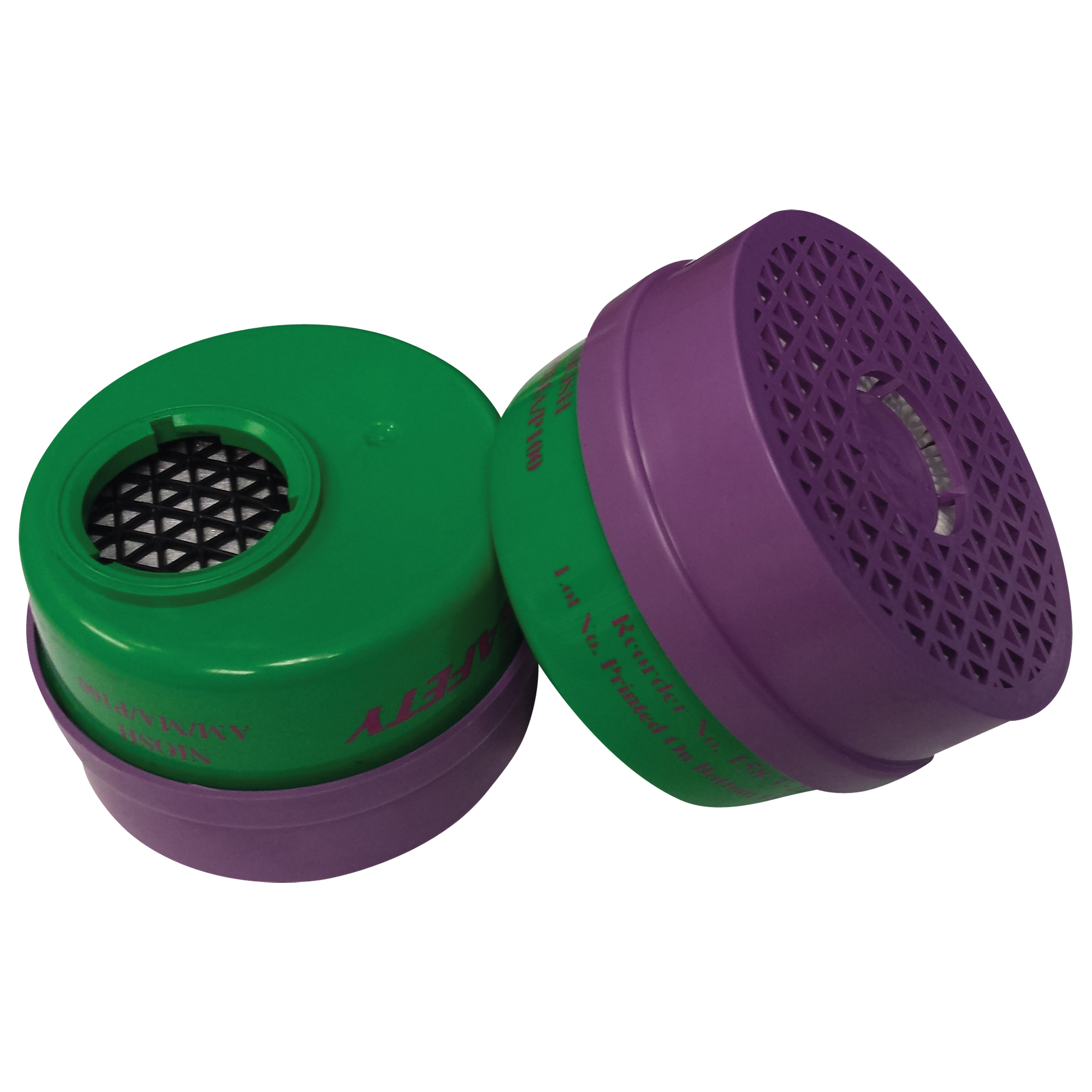 Cartouche pour respirateur, Combinaison cartouche et filtre contre les particules pour gaz/vapeurs, Ammoniac/Méthylamine/Filtre P100