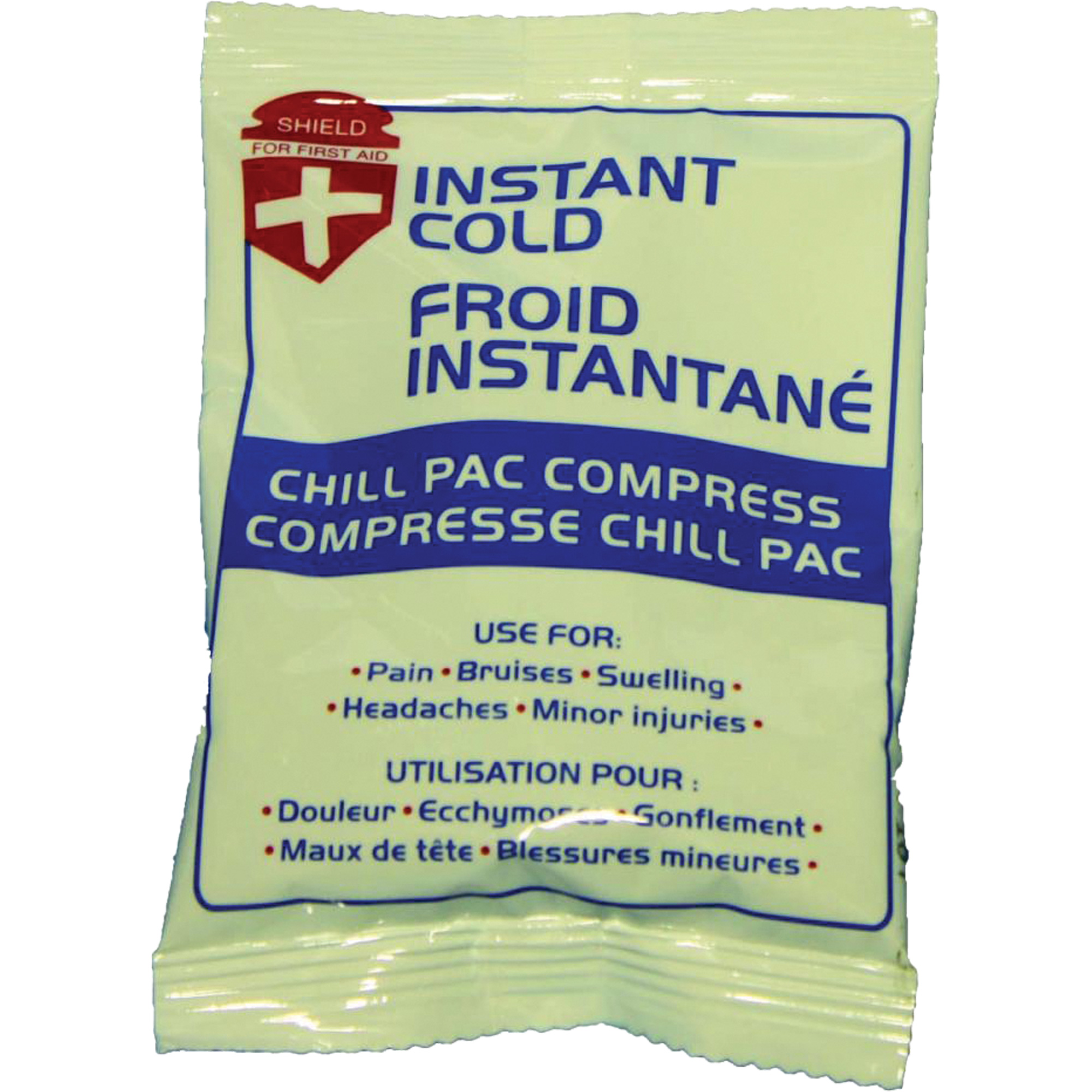 Compresse froide instantanée Chill Pac, Froid, Utilisation unique, 4" x 6"