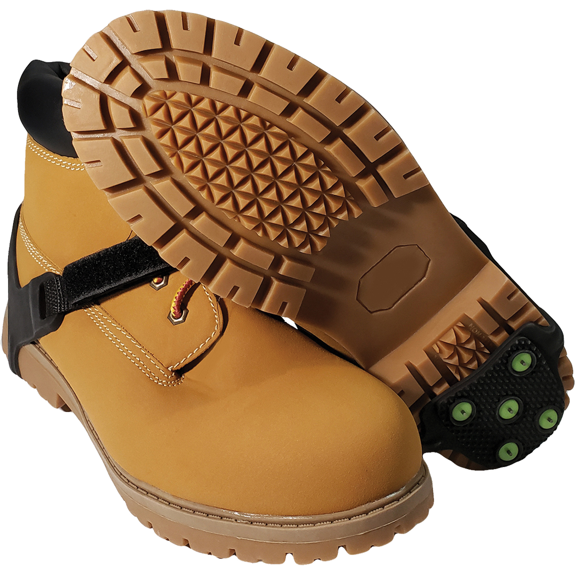 Dispositif de traction de talon IcetredMC, Caoutchouc/Carbure de tungstène, Traction Crampon, Taille unique