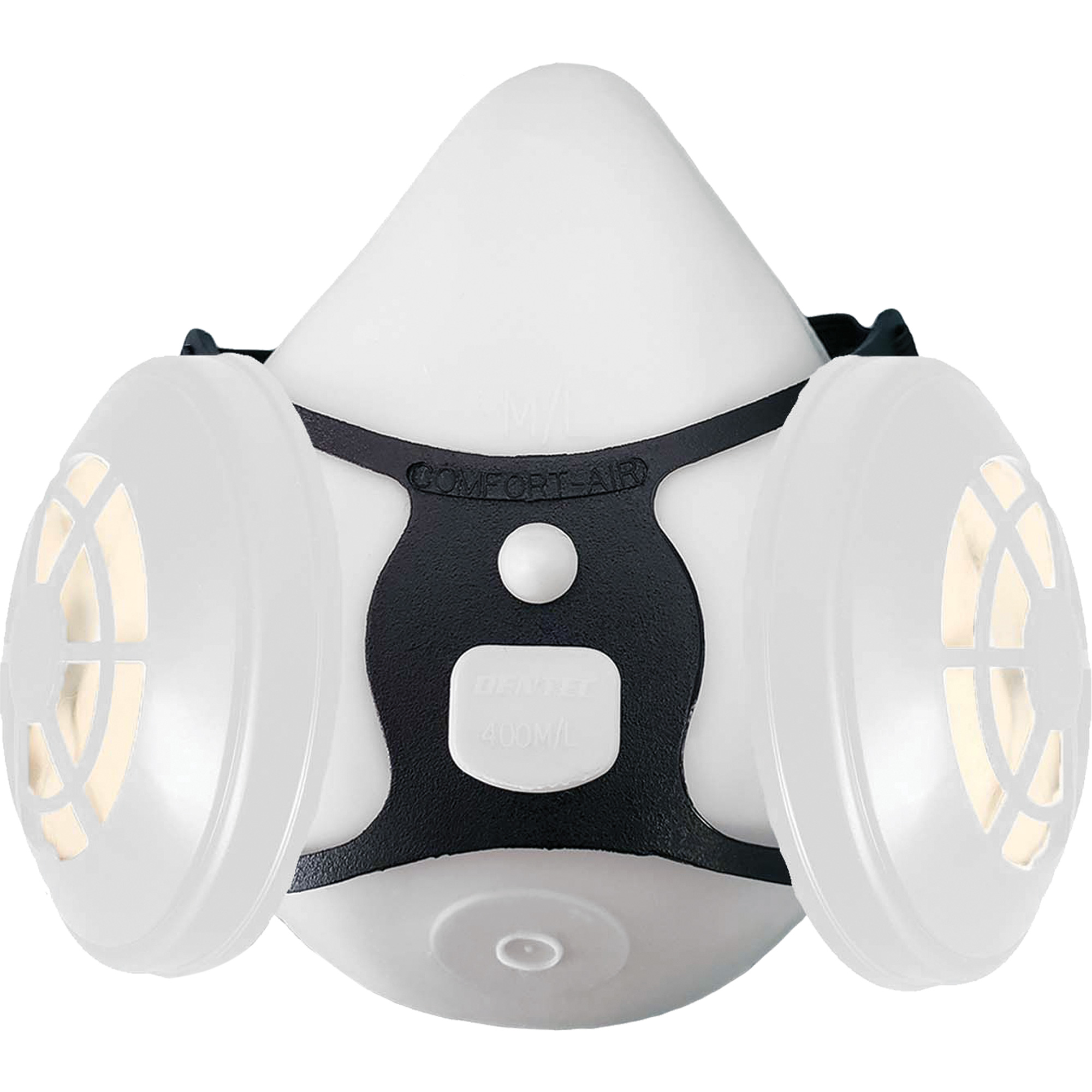 Ensemble de respirateur à demi-masque Comfort-AirMD 400Nx sans soupape d'expiration, Élastomère/Caoutchouc, Moyen/grand
