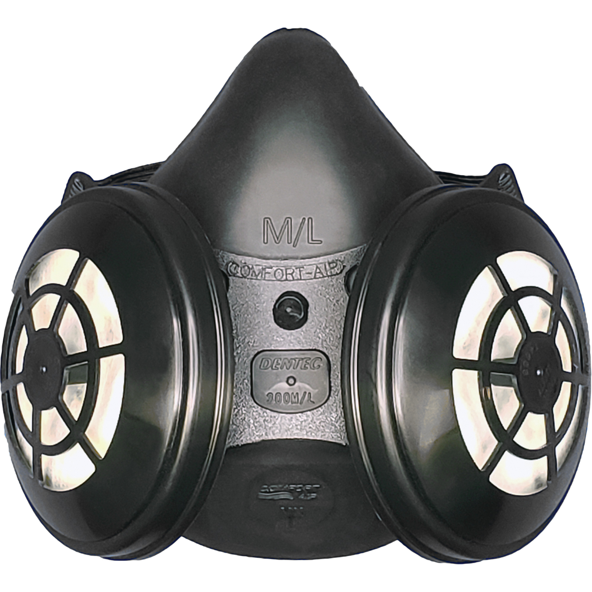 Ensemble de respirateur à demi-masque N95 Comfort-AirMD 400Nx noir sans soupape d'expiration, Élastomère/Caoutchouc, Moyen/grand