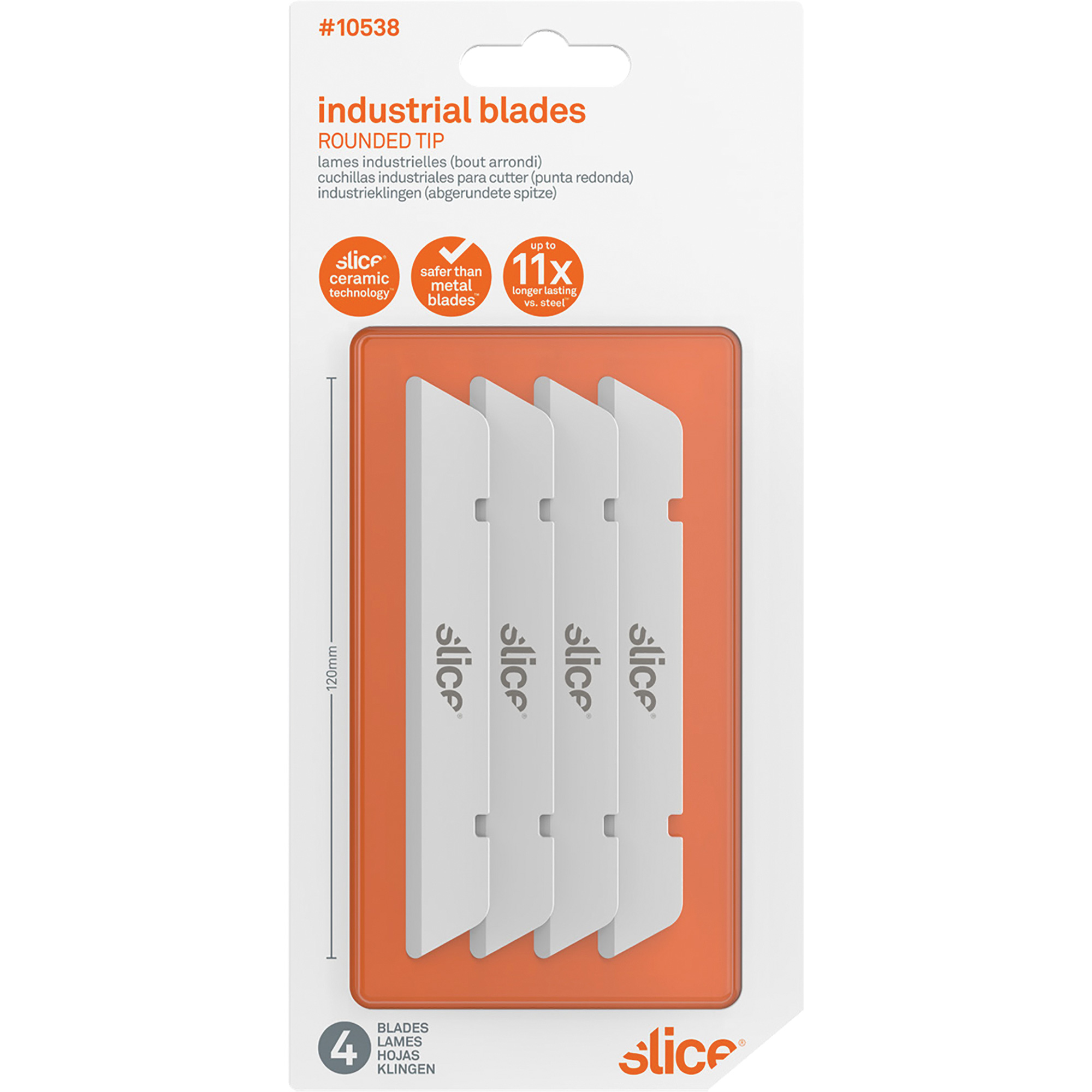 SliceMC Lame de rechange Finger-FriendlyMC avec bout arrondi sécuritaire pour les doigts, Style Simple