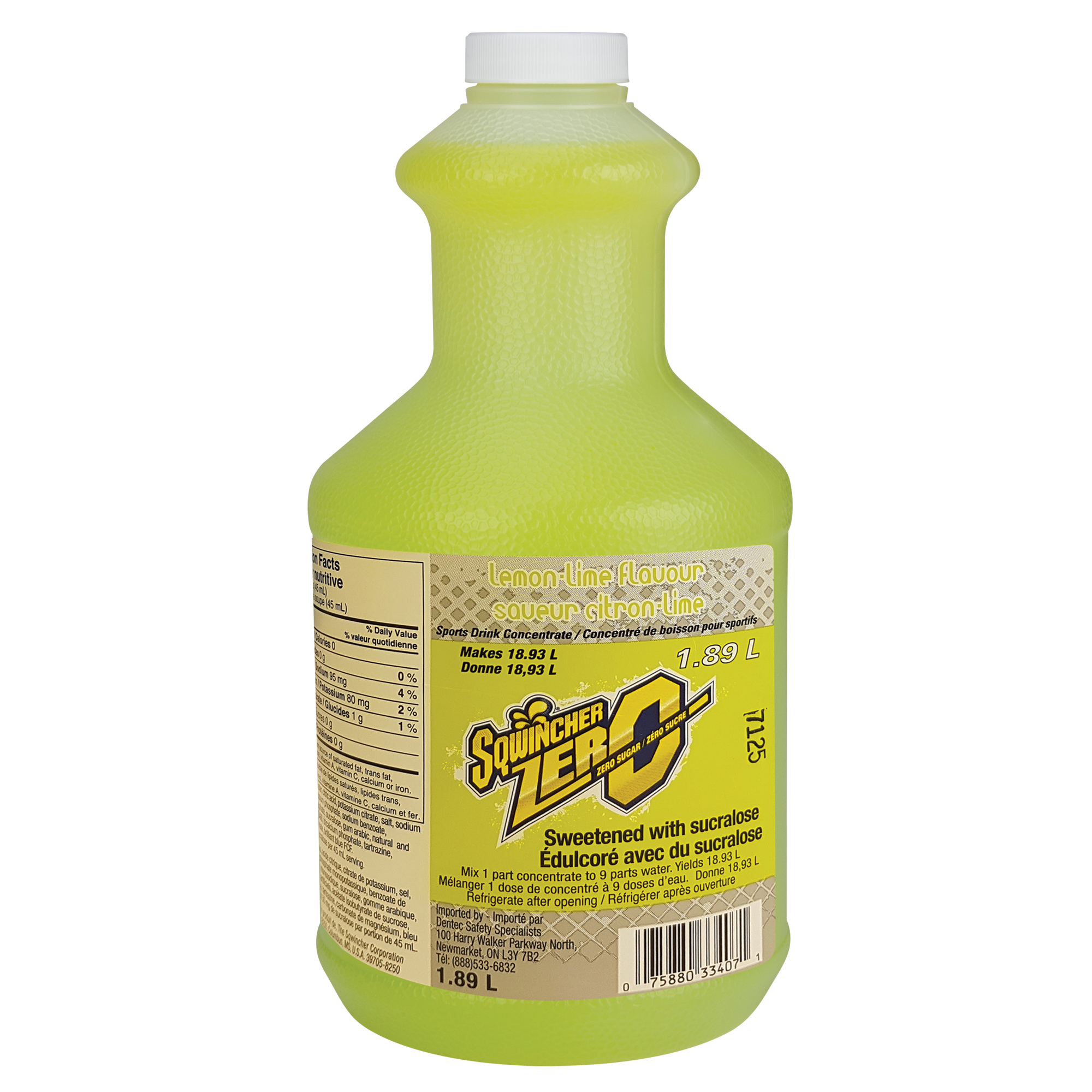 Sqwincher® Boisson de réhydratation ZEROMD, Concentré, Citron-lime