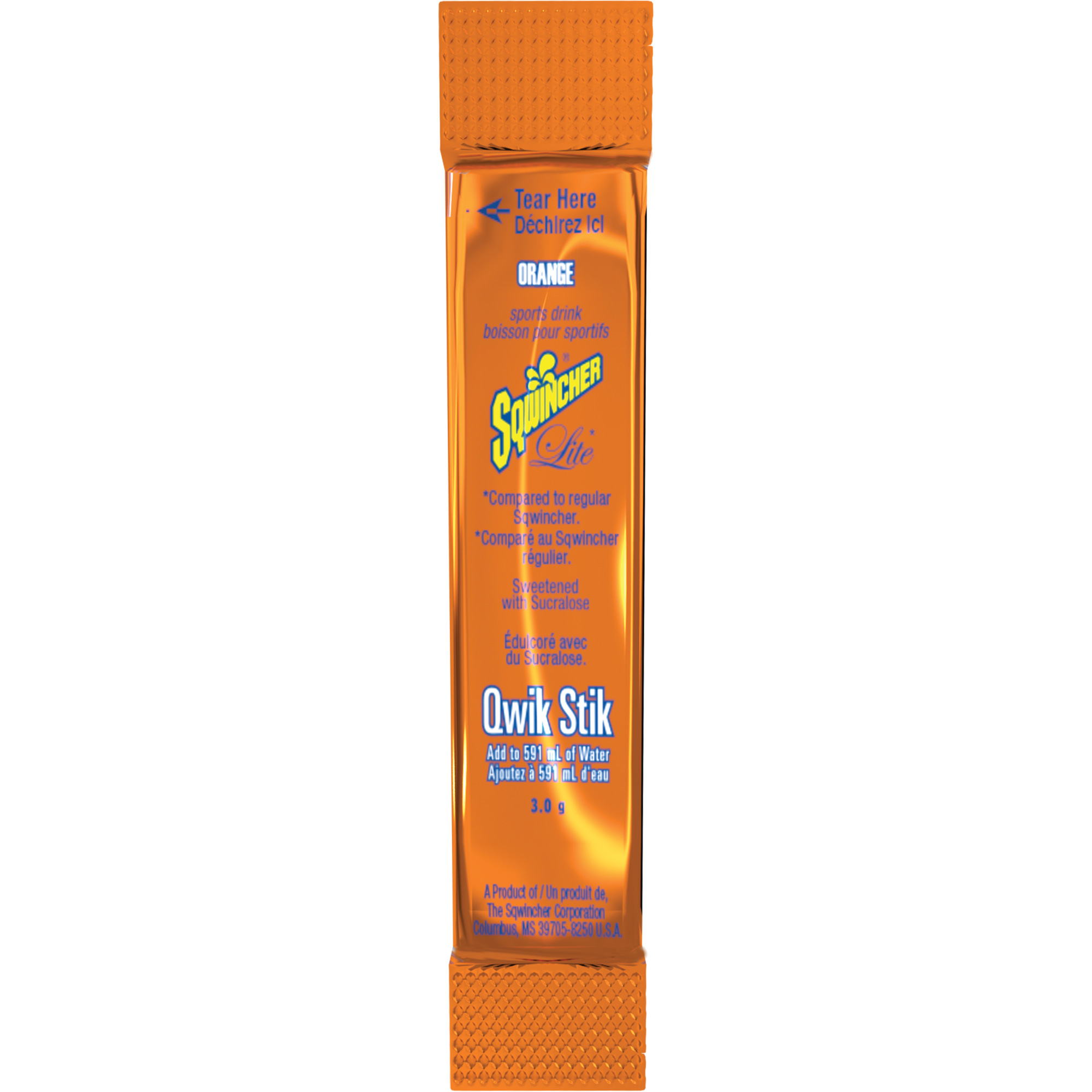 Sqwincher® Boisson de réhydratation ZEROMD Qwik StikMC, Poudre, Orange