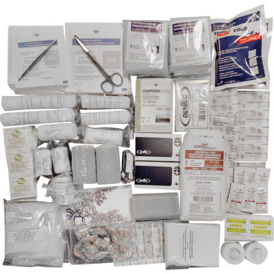 Trousse de premiers soins de intermédiaire et recharge ShieldMC, Répond à la norme CSA Z1220-17 type 3 environnements à haut risque, Moyen (26-50 travailleurs)