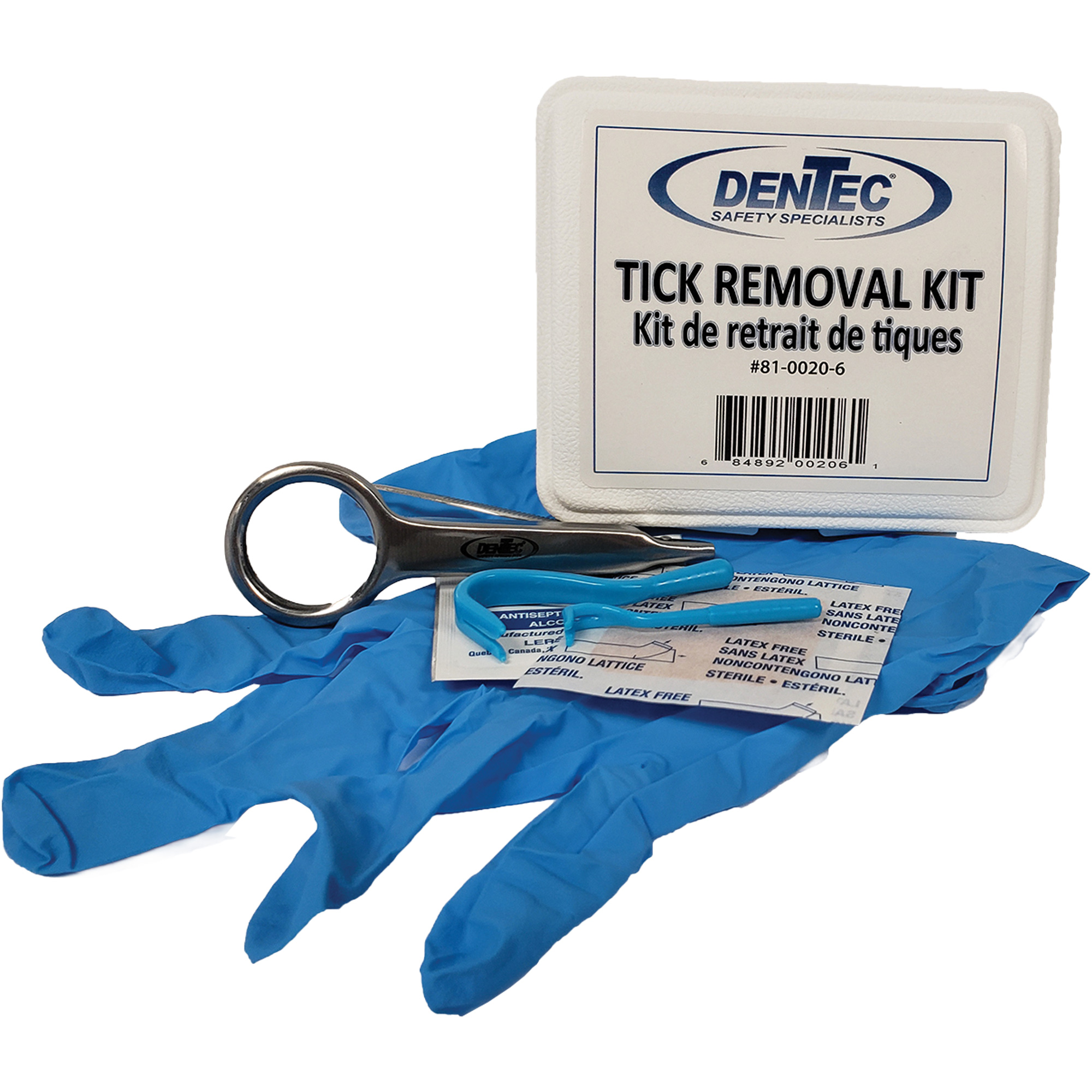 Trousse d'élimination des tiques, Boîte en plastique