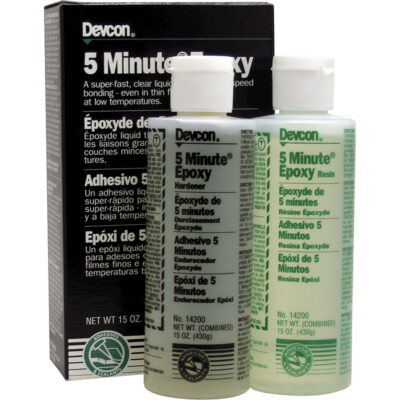 Adhésif 5 minutes, 444 ml, Bouteille, Deux composants, Transparent