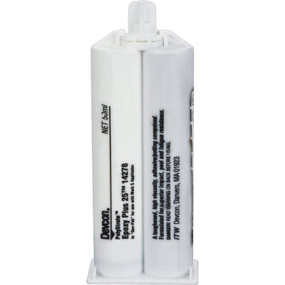 Colle époxyde Plus 25MC, Deux composants, Cartouche double, 50 ml, Gris