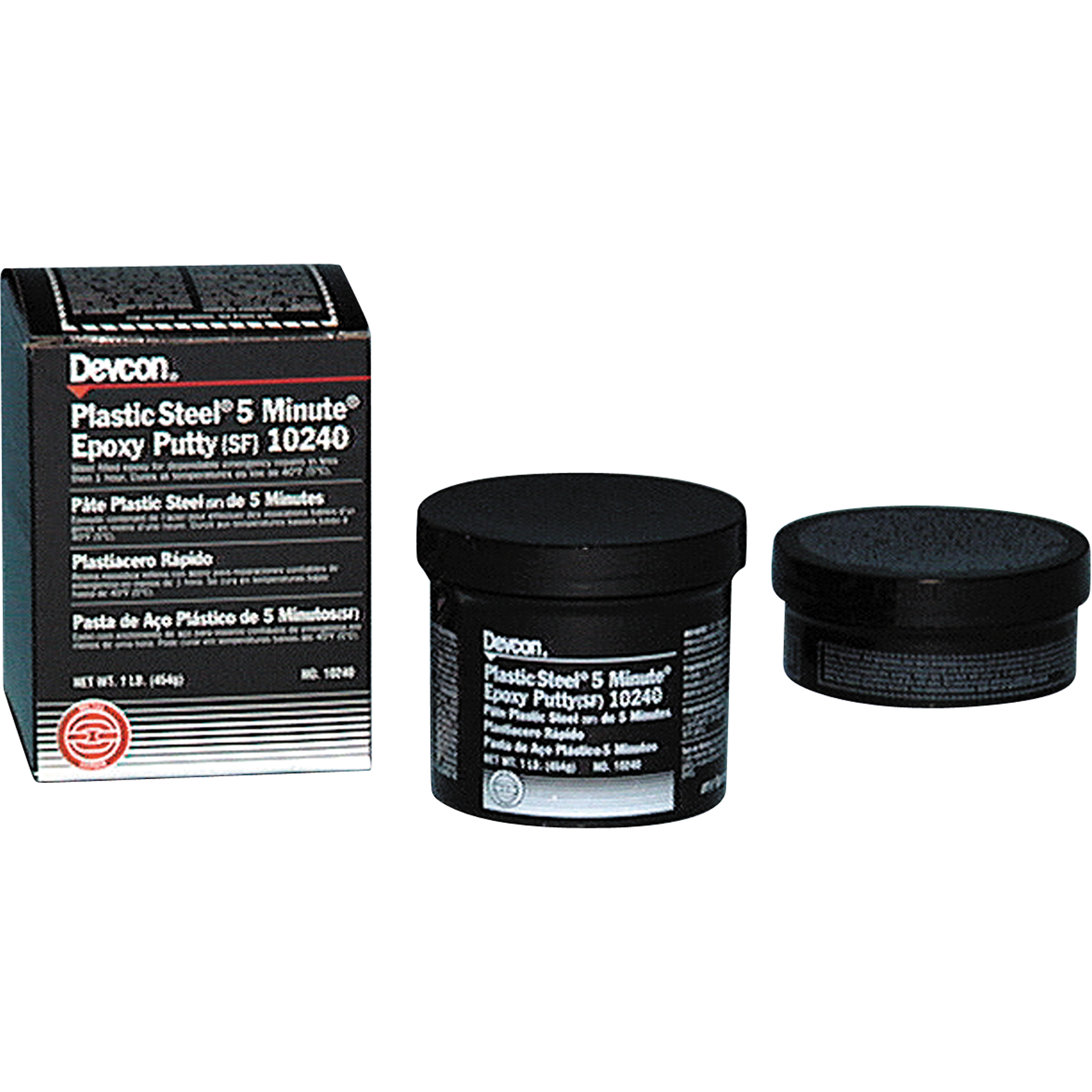 Mastic Plastic SteelMD 5 MinuteMD, 1 lb, Récipient