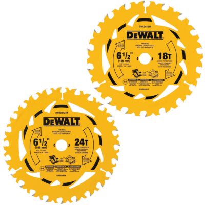 Assortiment de lames de scie circulaire, 6-1/2", 18/24 dents, Pour Bois