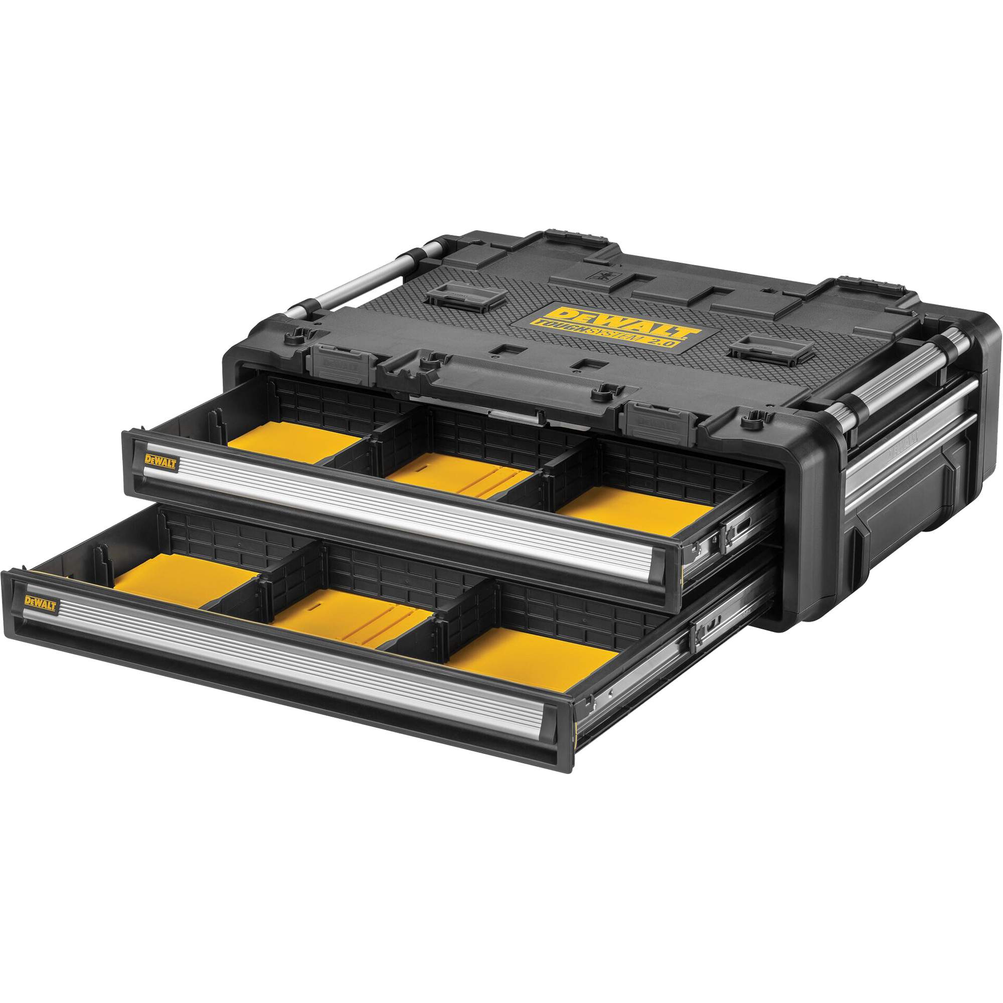 Bloc à 2 tiroirs TOUGHSYSTEMMD 2.0 DXLMC, 30" x 21-13/20" x 10", Noir/Jaune – Image 2
