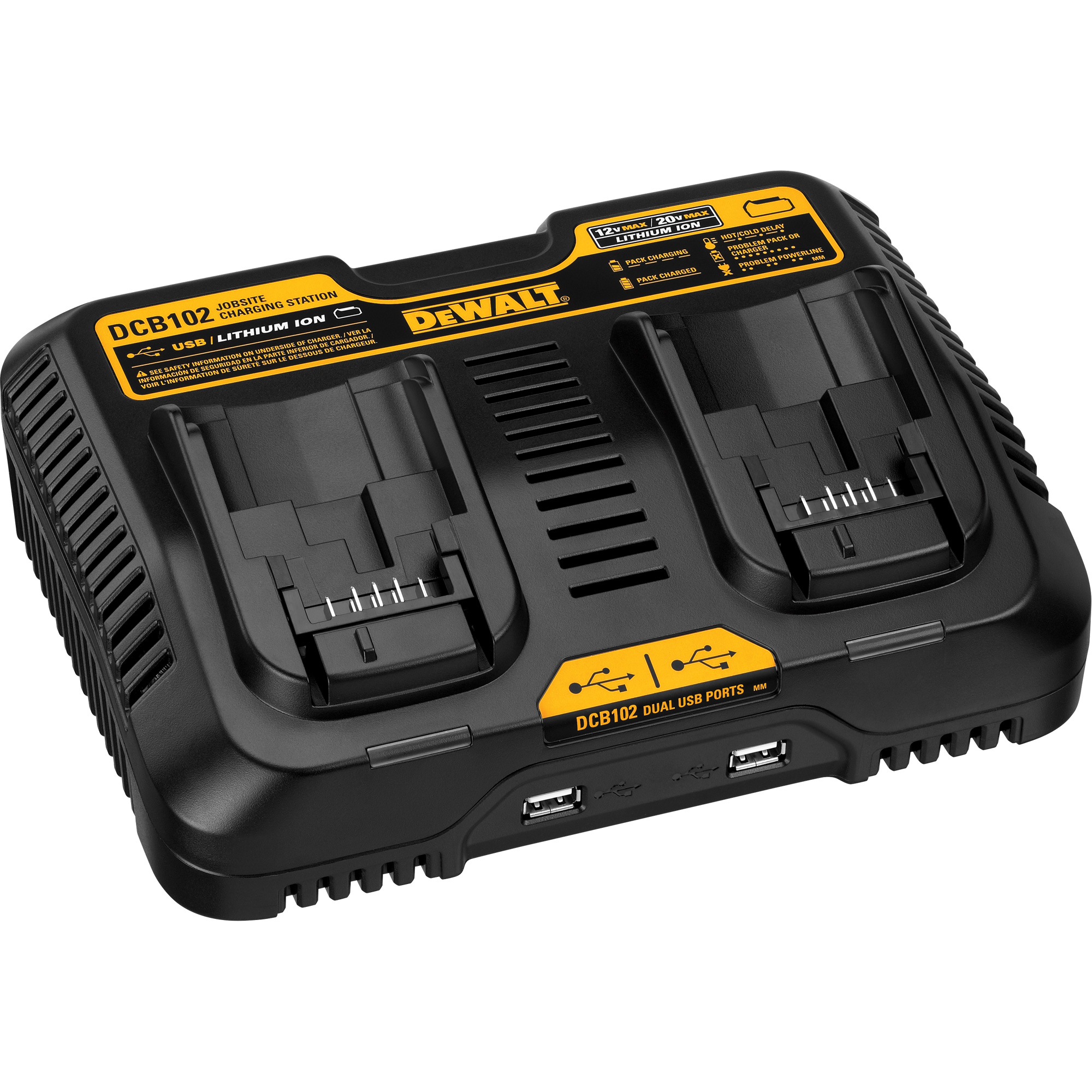 Borne de recharge Max pour chantier, 12 V/20 V, Lithium-ion