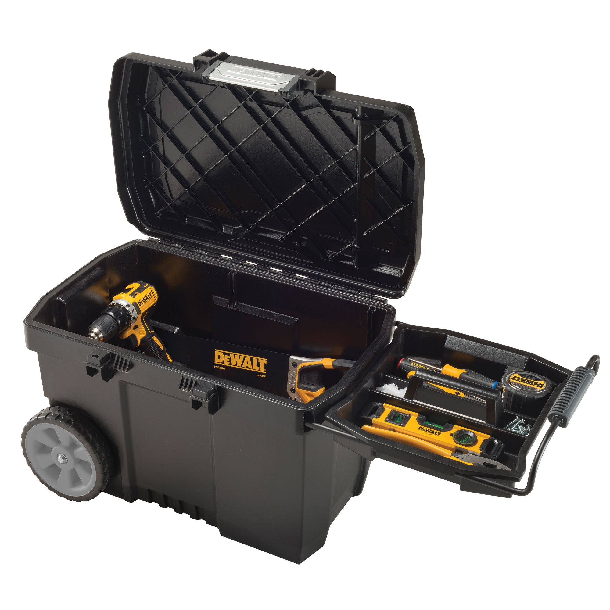 Coffre à outils pour entrepreneur, 15-19/32" la x 24-13/16" p x 16-1/2" h, Noir