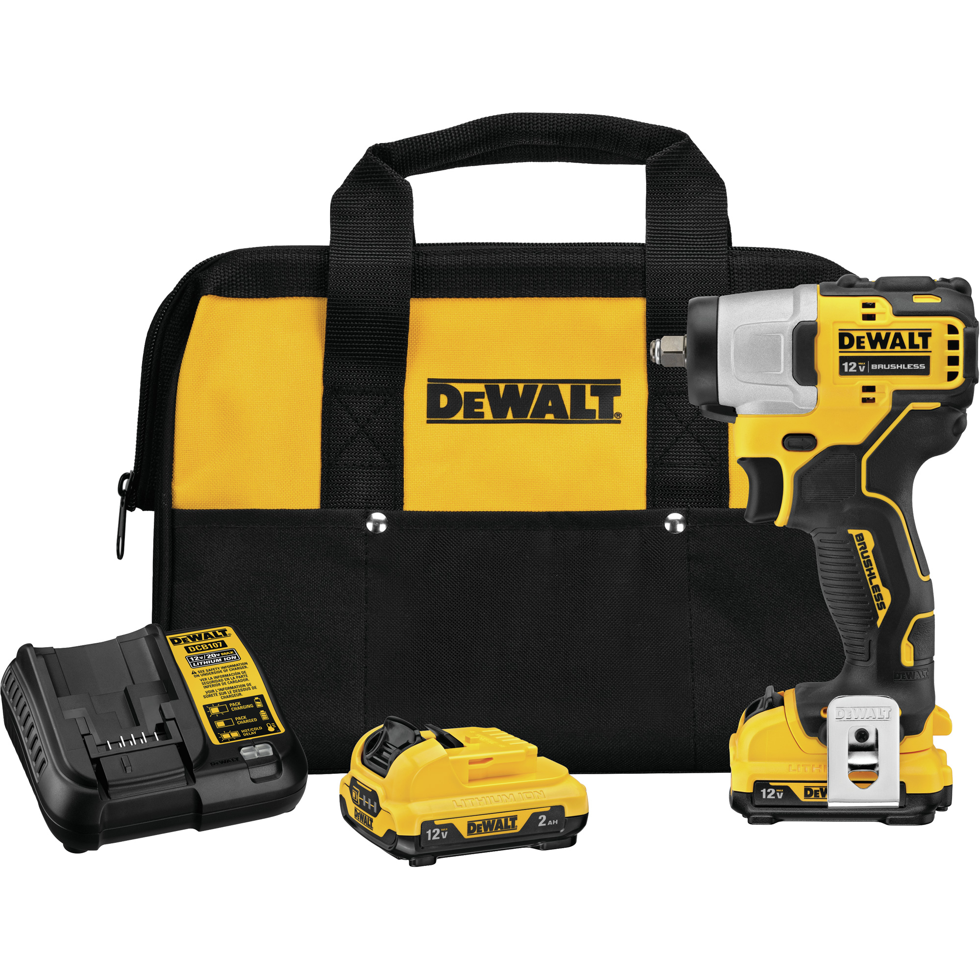 Ensemble de clé à choc avec moteur sans balai XtremeMC, 12 V, Mandrin 3/8"