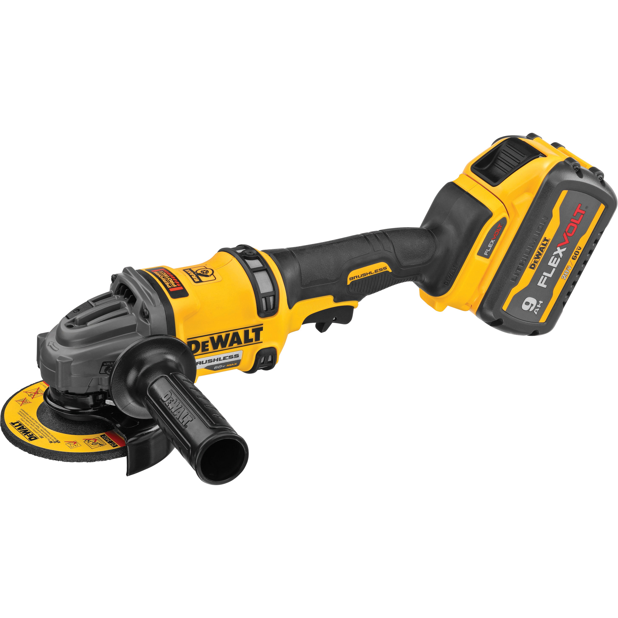 Ensemble de meuleuse sans balai FlexVoltMD Max avec frein antirecul, Roue de 4-1/2" - 6", 60 V