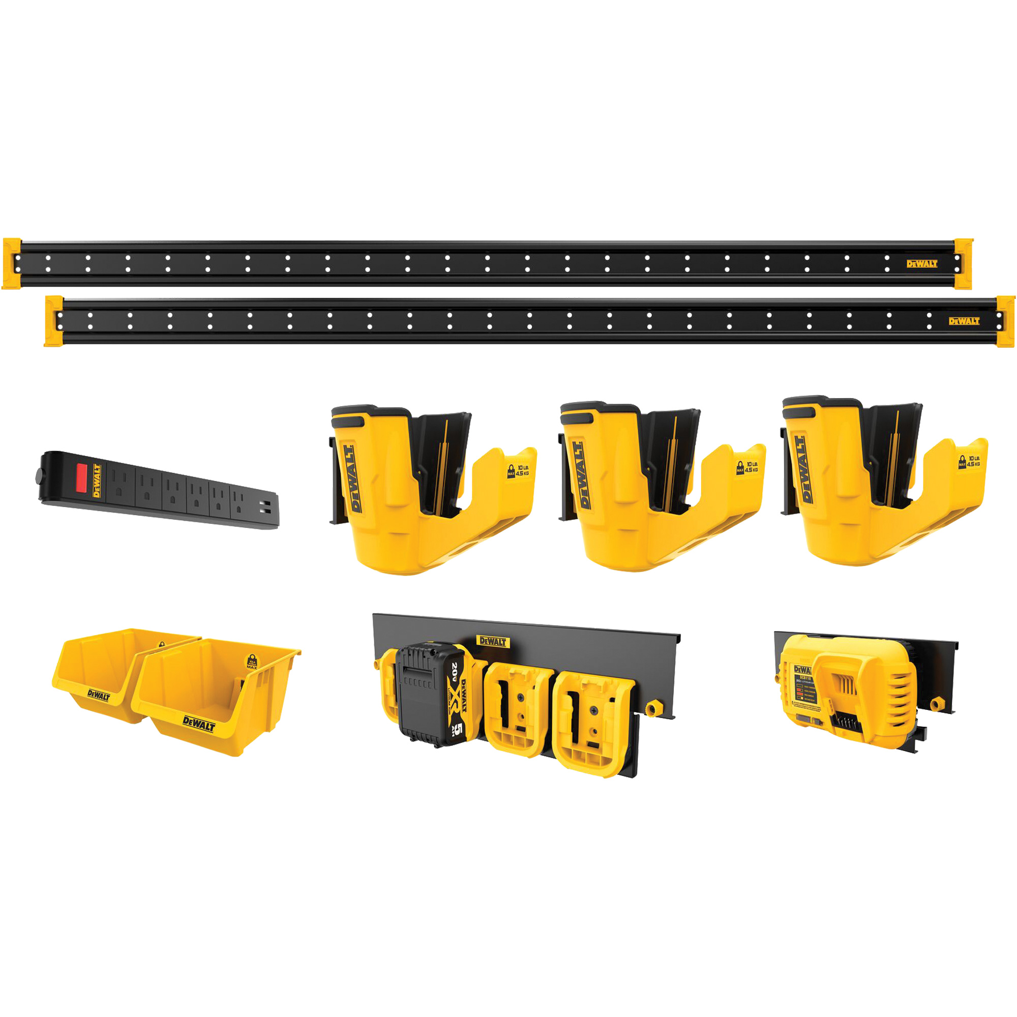 Ensemble de rangement pour outils motorisés