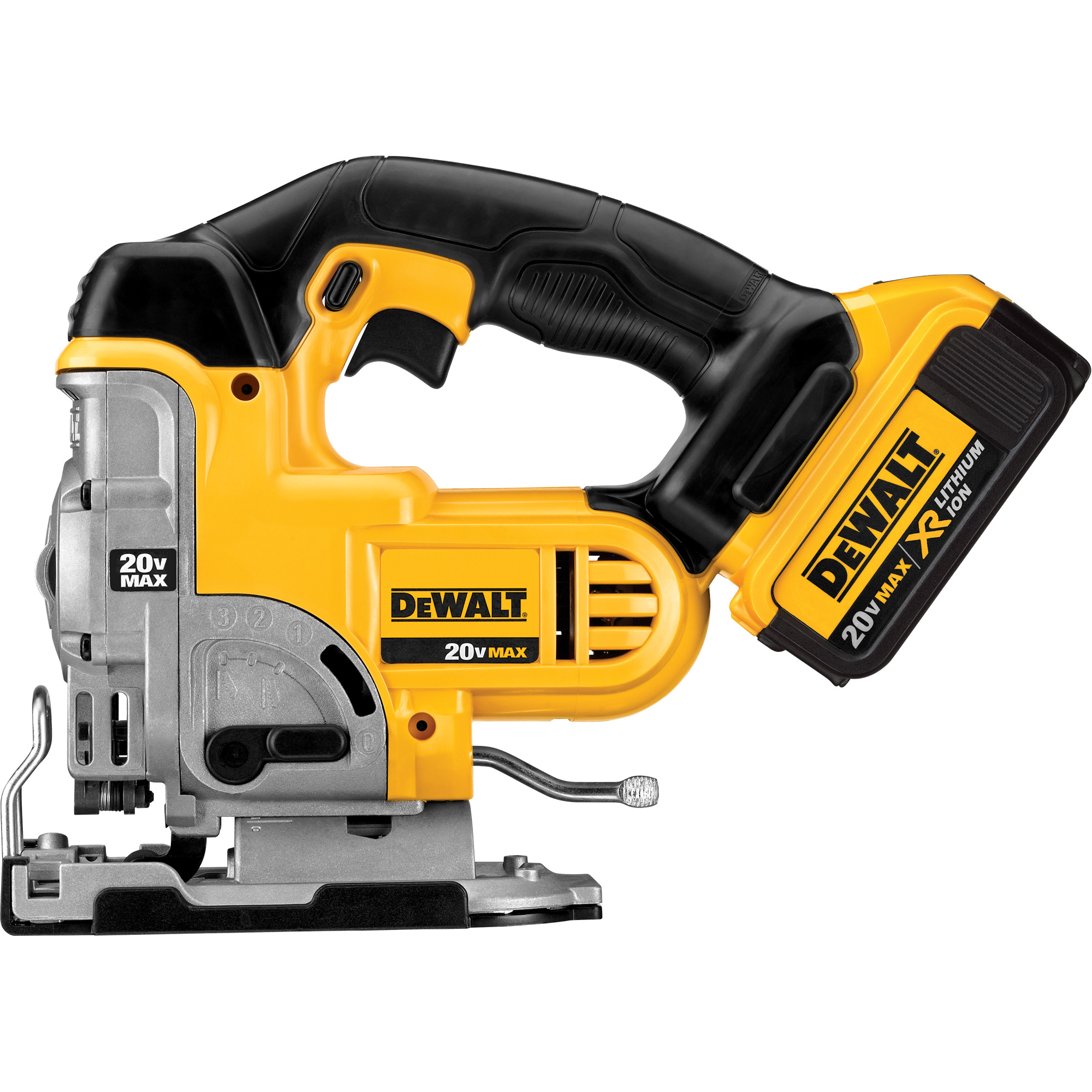 Ensemble de scie sauteuse, 20 V, Lithium-ion, 0-3000 coups/min, 1" Longueur de la course
