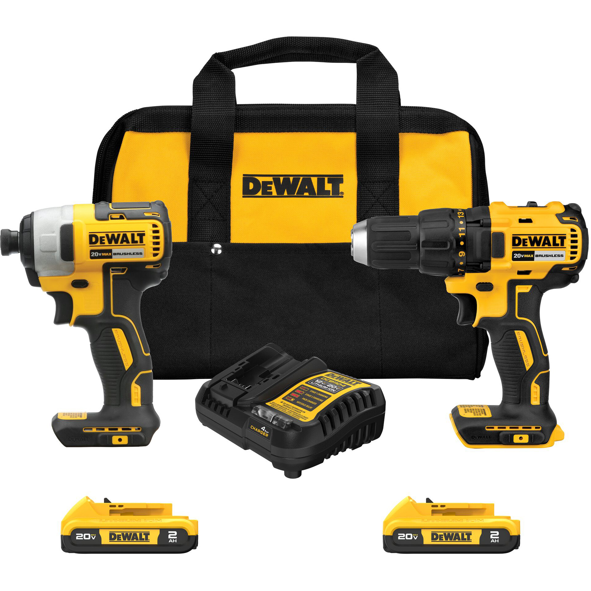 Ensemble de tournevis à chocs & perceuse, Lithium-ion, 20 V