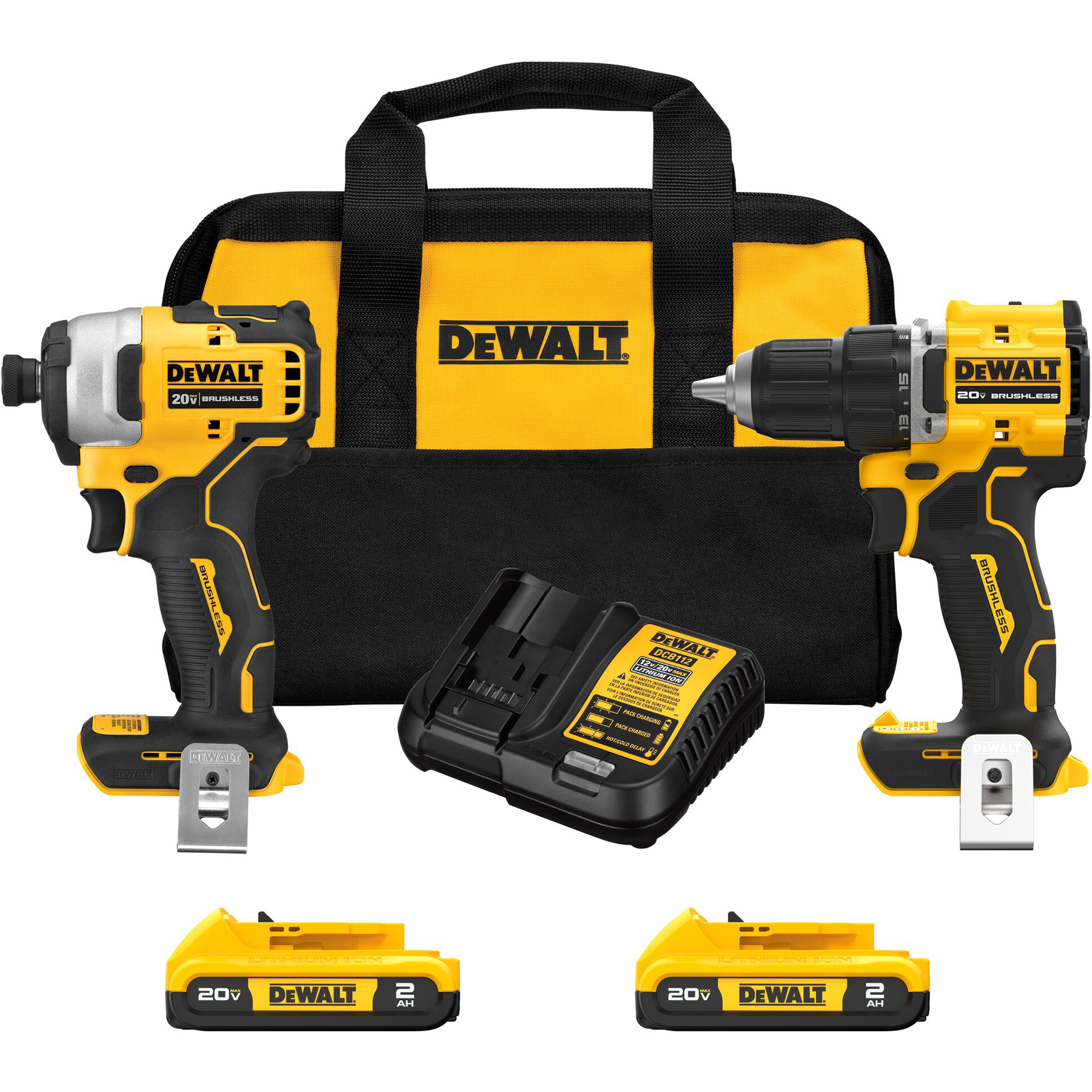 Ensemble de tournevis à chocs & tournevis/perceuse compact et sans balai ATOMICMC, Lithium-ion, 20 V