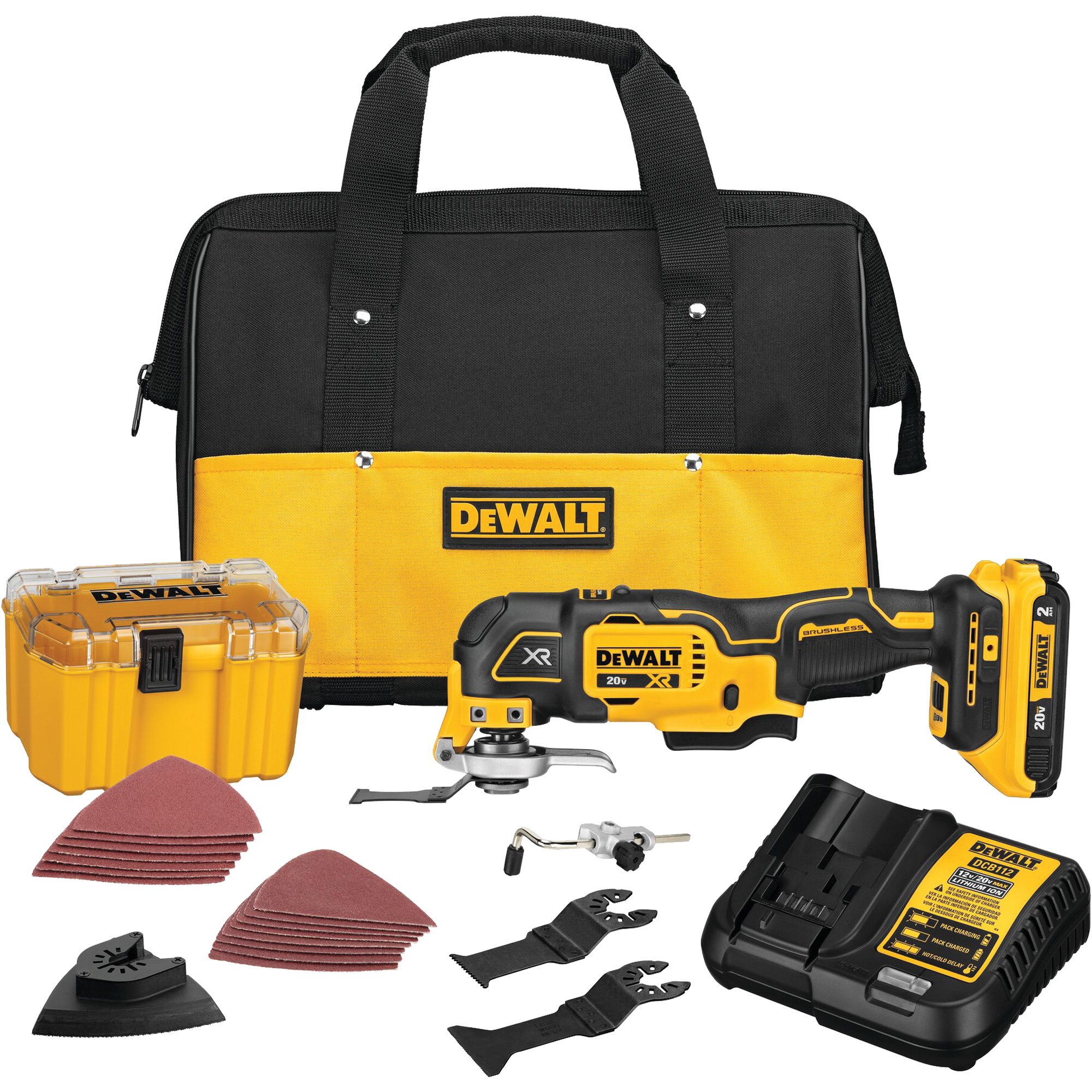 Ensemble pour outil polyvalent oscillant sans balai et sans fil à 3 vitesses XRMD, 20 V, Lithium-ion