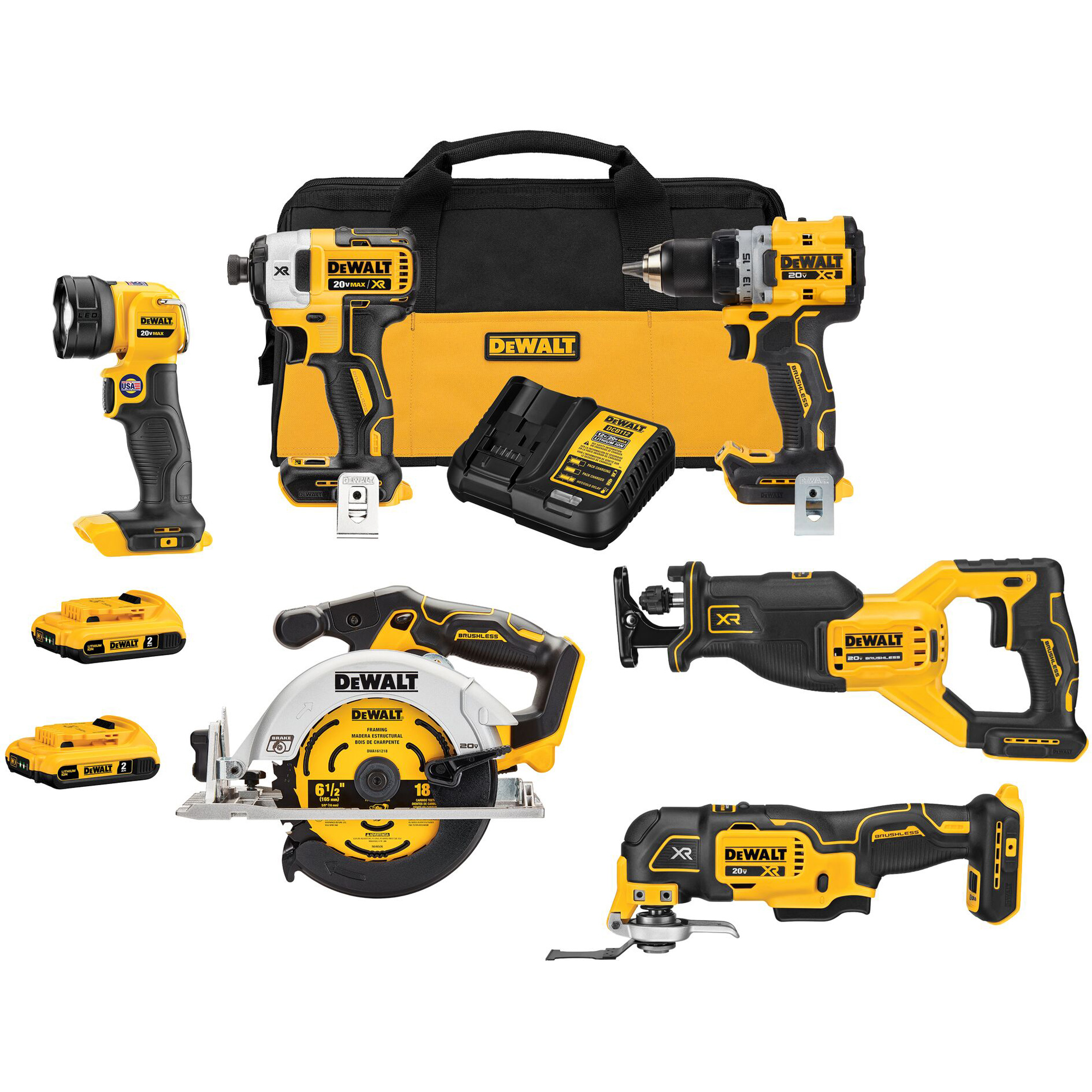 Ensemble six outils sans fil à moteur sans balai XRMD , Lithium-ion, 20 V