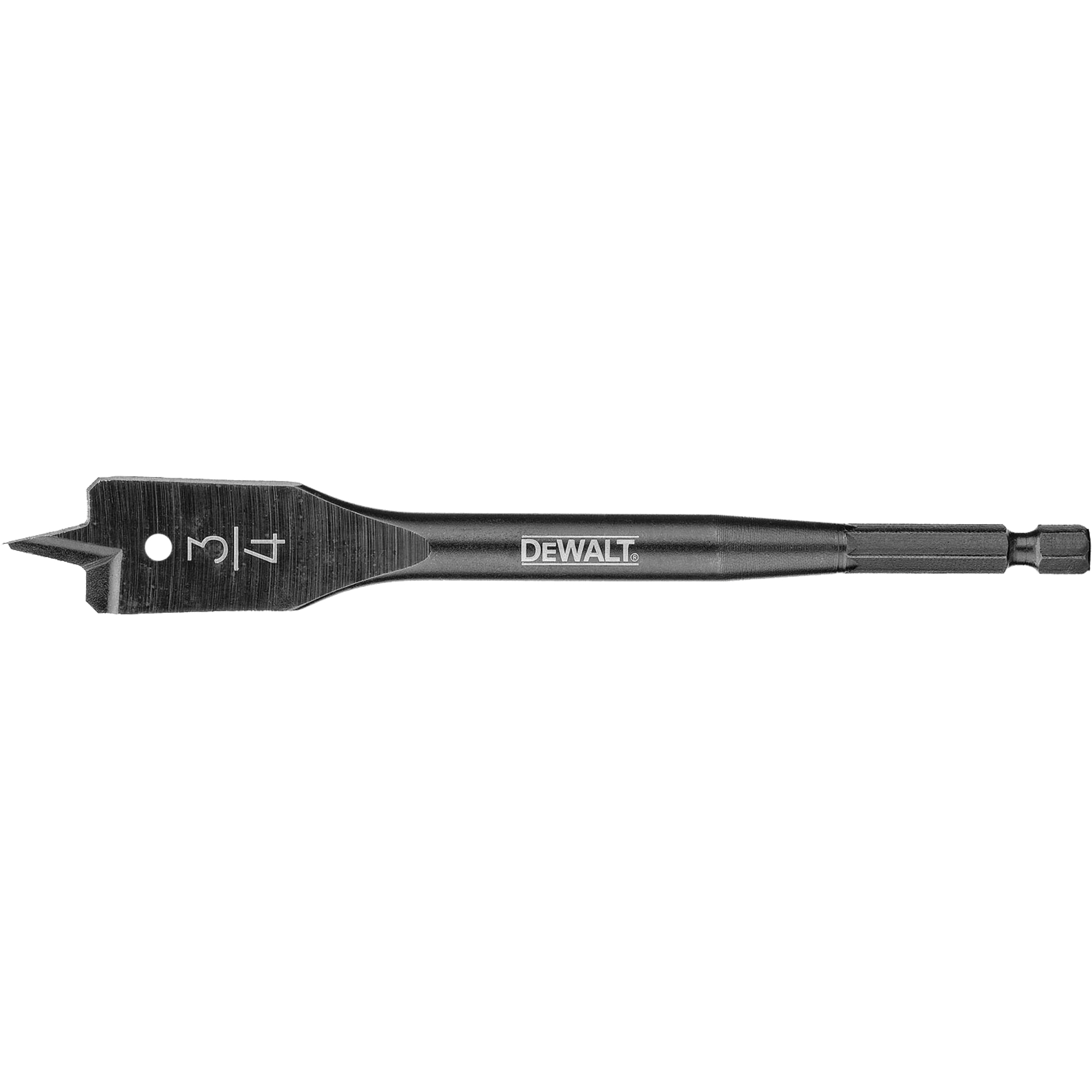 Foret à trois pointes, Diamètre de 3/4", Tige 3/4", Longeur de 6"