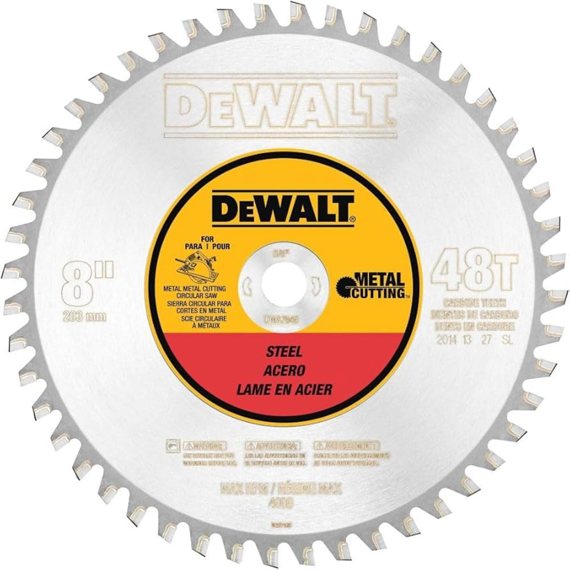 Lame circulaire pour métaux ferreux, 8", 40 dents, Pour Métal