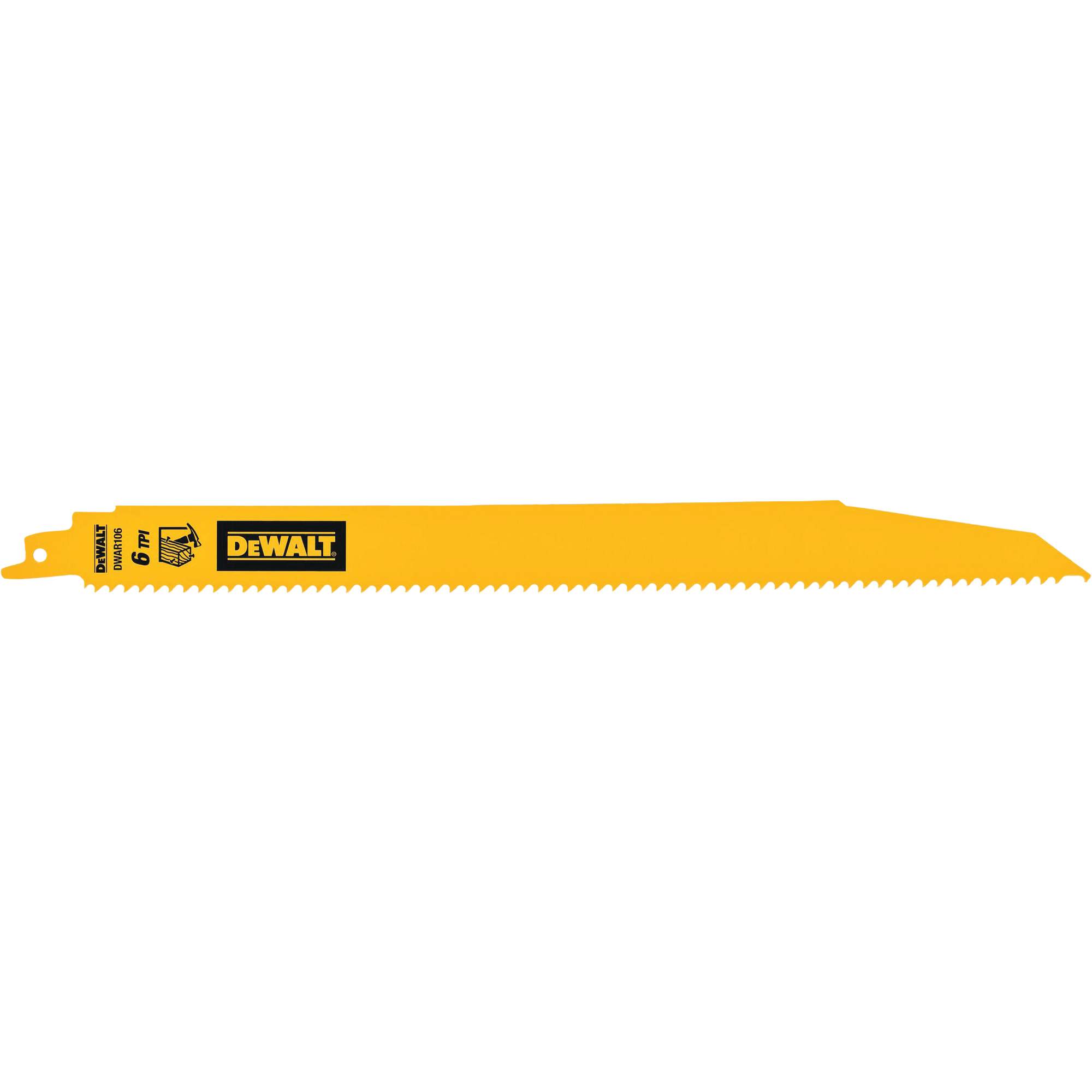 Lame de scie alternative pour démolitions, Bimétal, 6 Dents par pouce, 12" lo