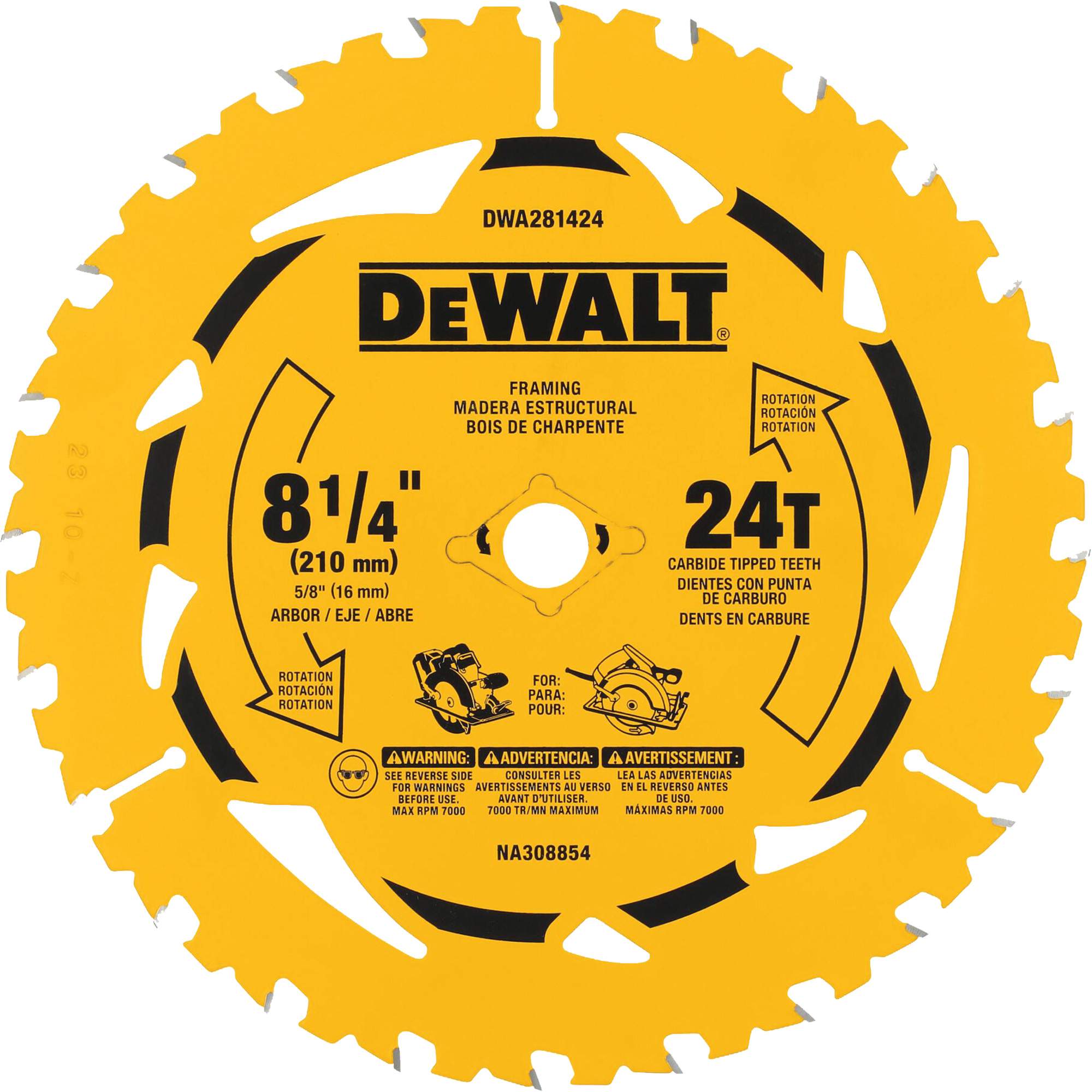 Lame de scie circulaire à refendre, 8-1/4", 40 dents, Pour Bois