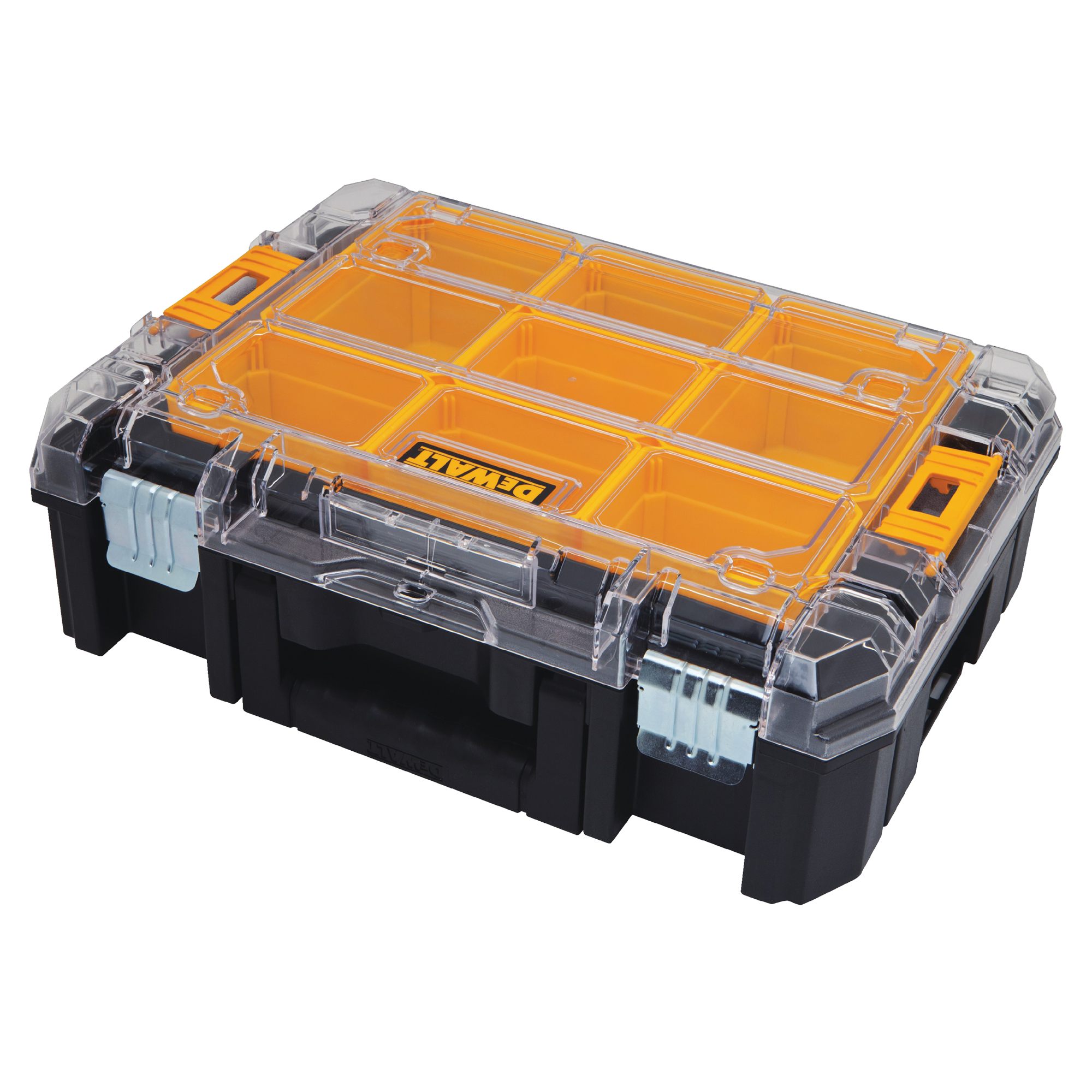 Organisateur avec couvercle transparent TSTAKMD V, 17-1/4" x 13" x 6", Noir