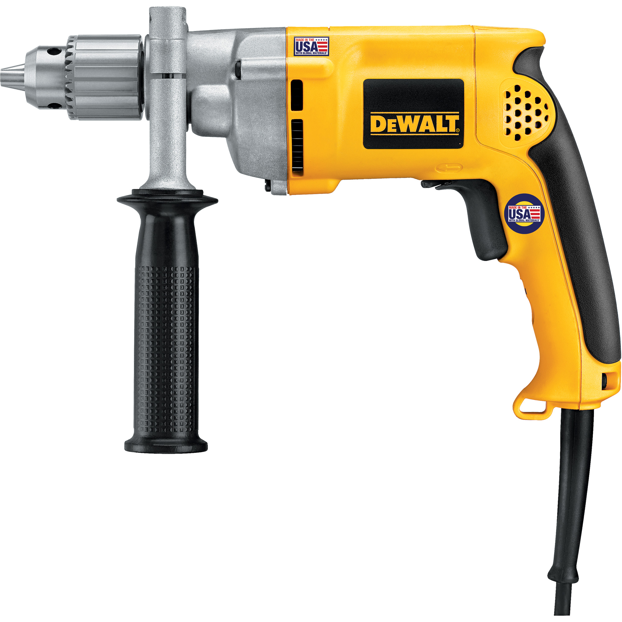 Perceuse, Mandrin 1/2", 8,5 A, 120 V, 0-850 Tr/min, Mandrin Avec clé