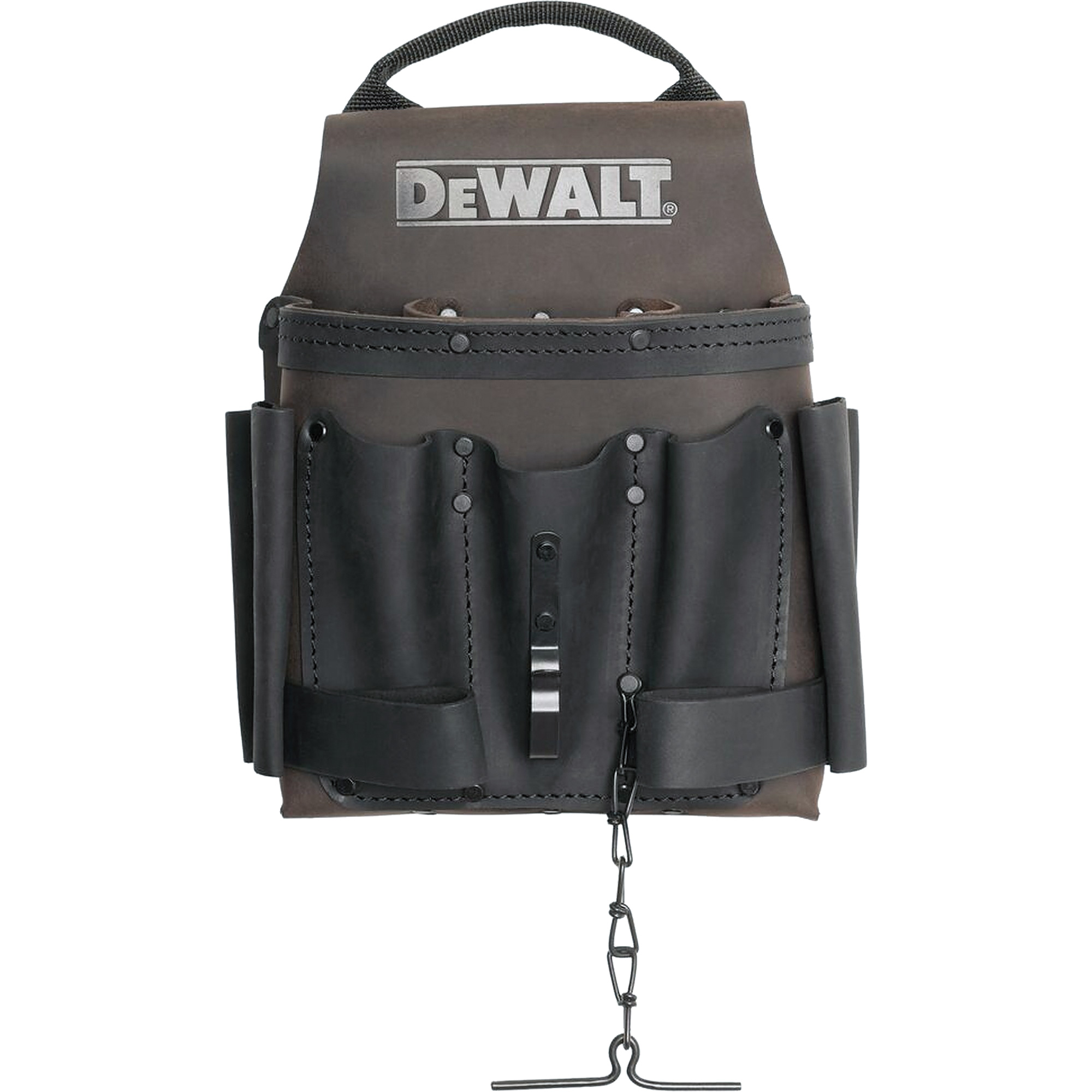 Pochette pour outils d'électricien, Porte-outil multiple, Cuir, 8 Poches