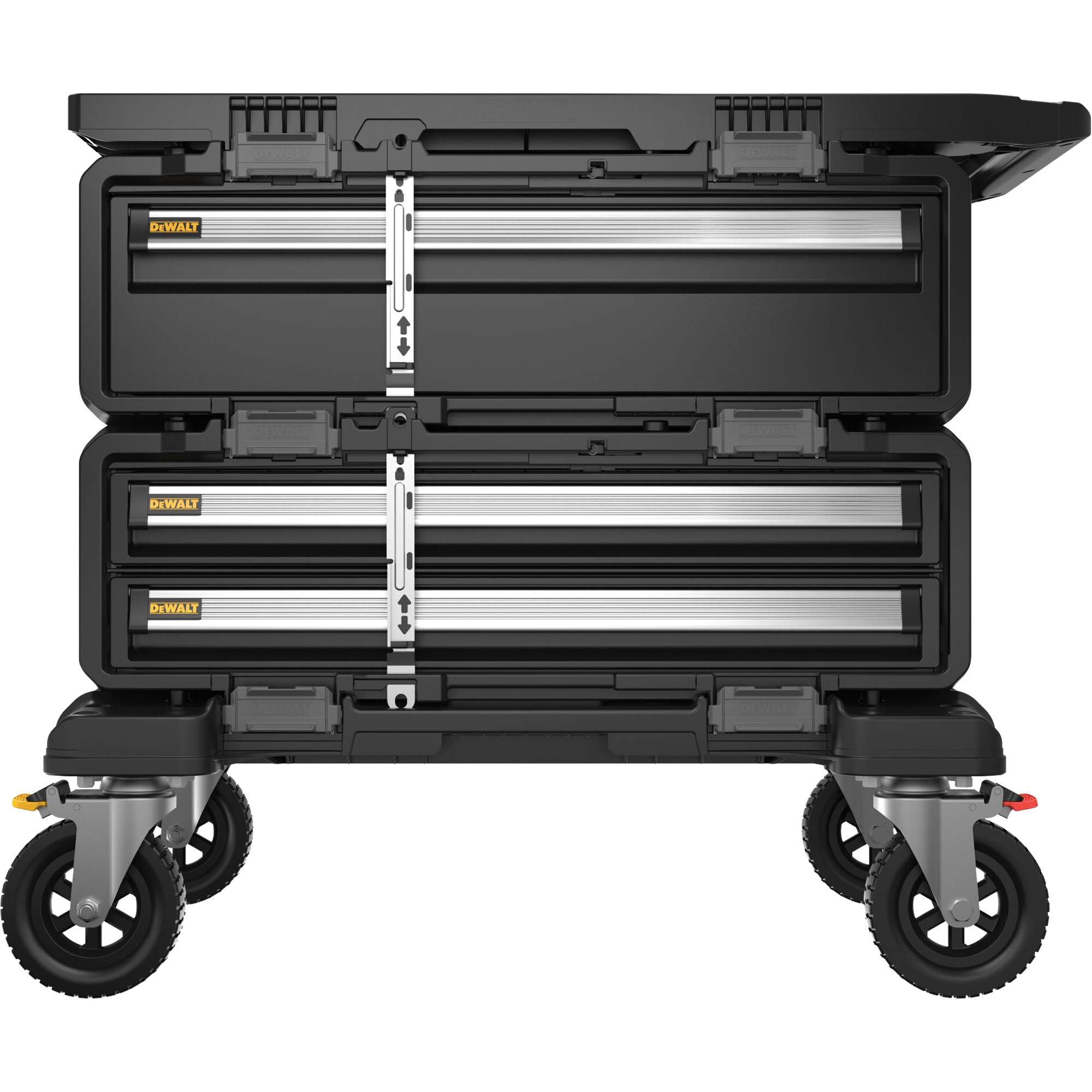 Poste de travail modulaire 4-en-1 TOUGHSYSTEMMD 2.0 DXLMC, 34" x 25-4/5" x 30", Noir/Jaune – Image 2