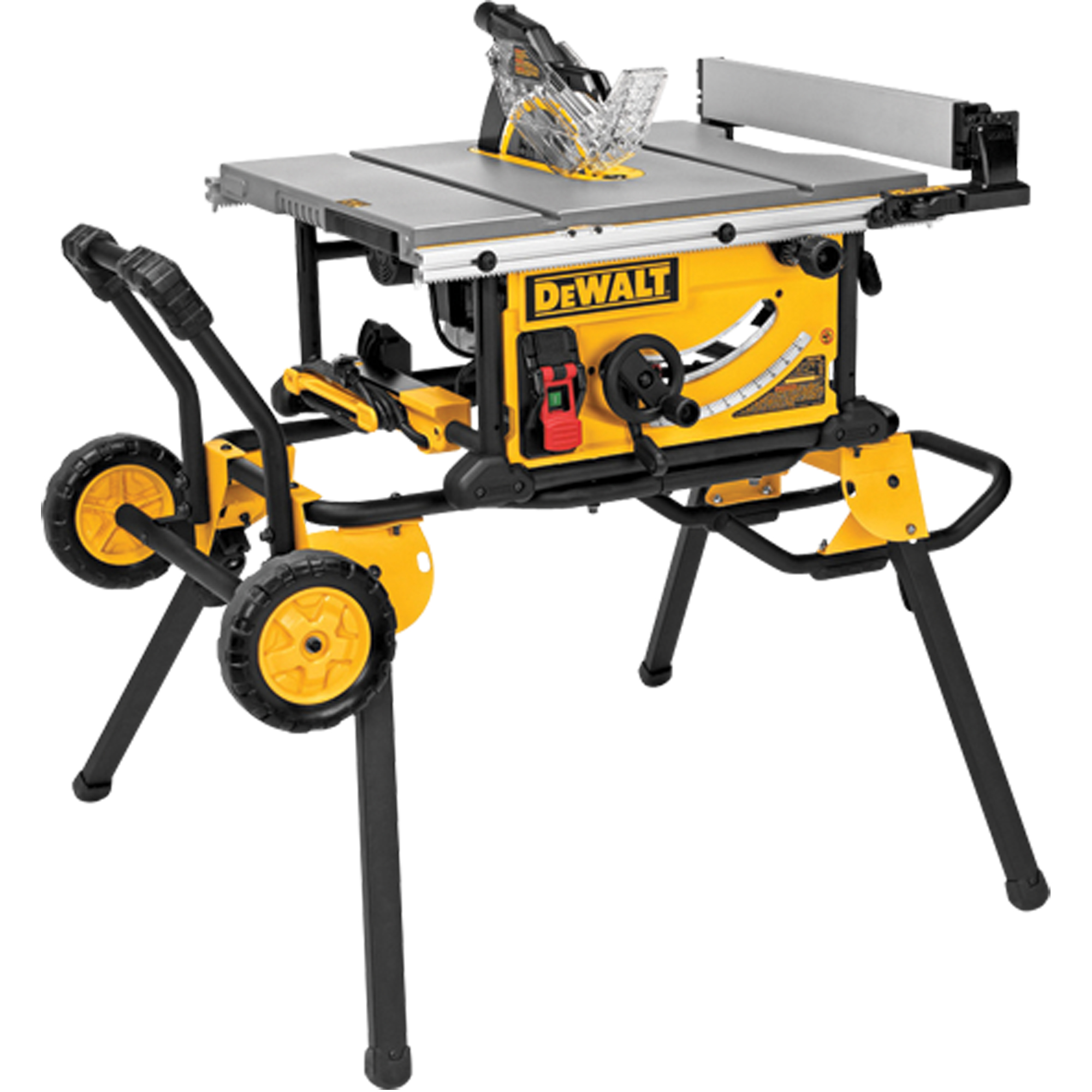 Scie de table pour chantier avec support roulant, 15 A, 4800 tr/min