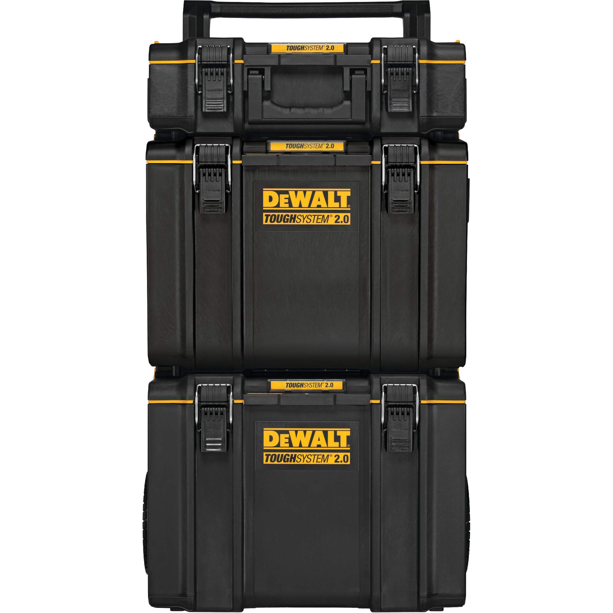 Système de rangement sur roues TOUGHSYSTEMMD 2.0, 24" x 20-2/5" x 34-1/2", Noir/Jaune