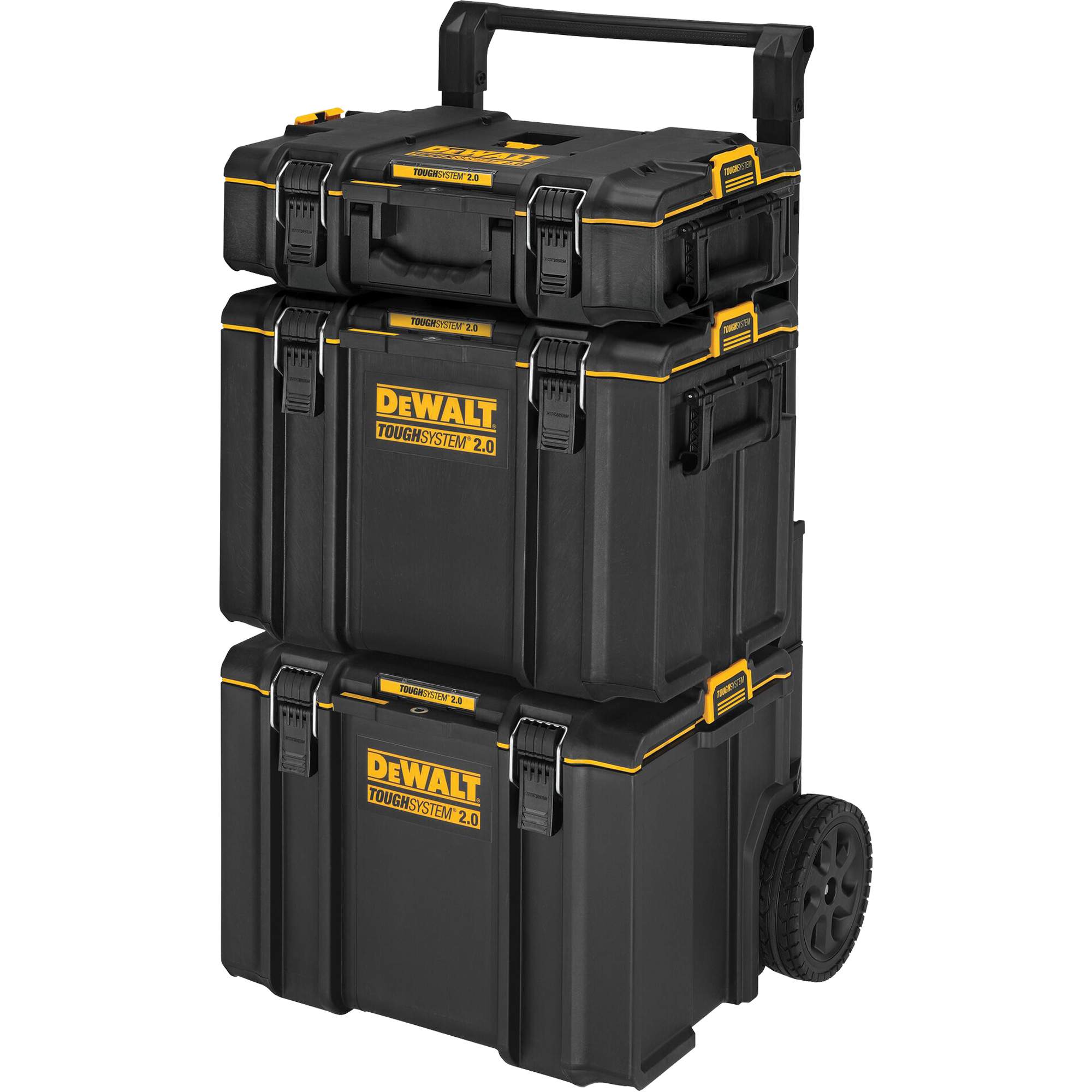 Système de rangement sur roues TOUGHSYSTEMMD 2.0, 24" x 20-2/5" x 34-1/2", Noir/Jaune – Image 2